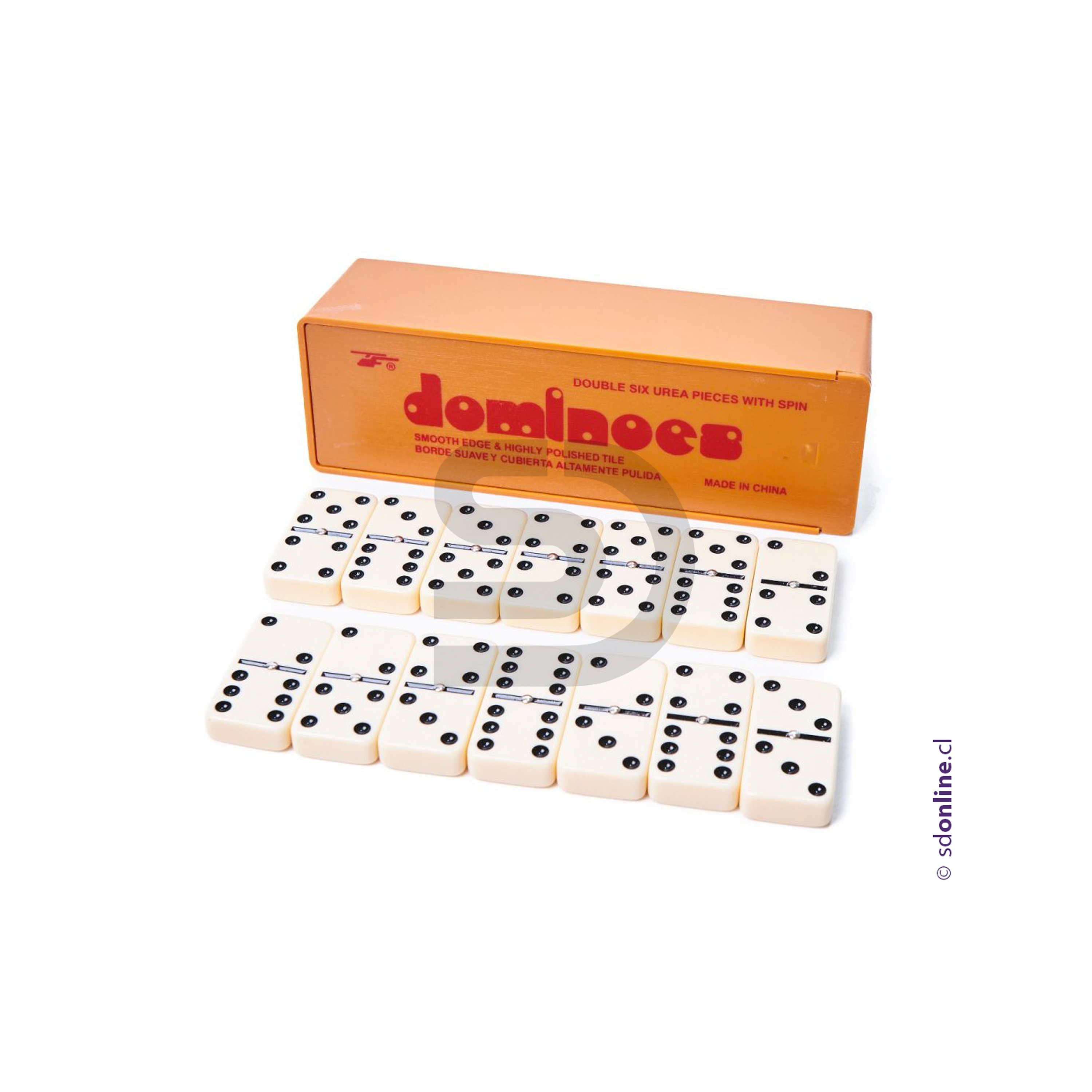 Domino caja plástica con diseño de madera 2