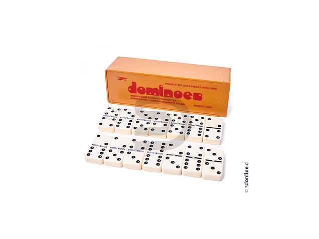 Domino caja plástica con diseño de madera 2