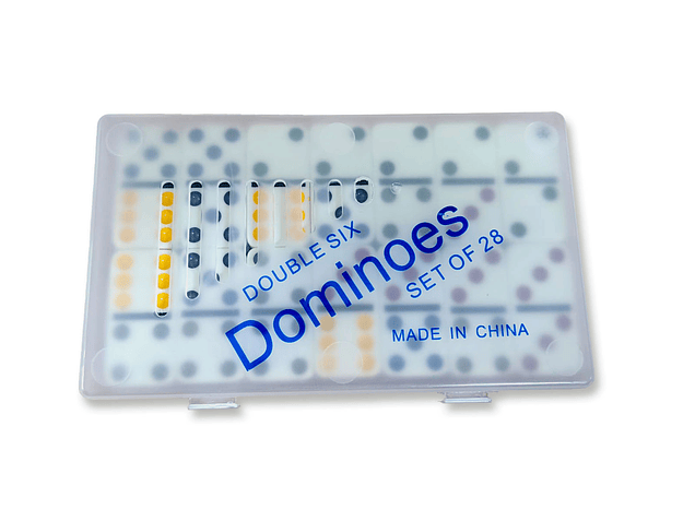 Domino colores caja plastica 8mm  1