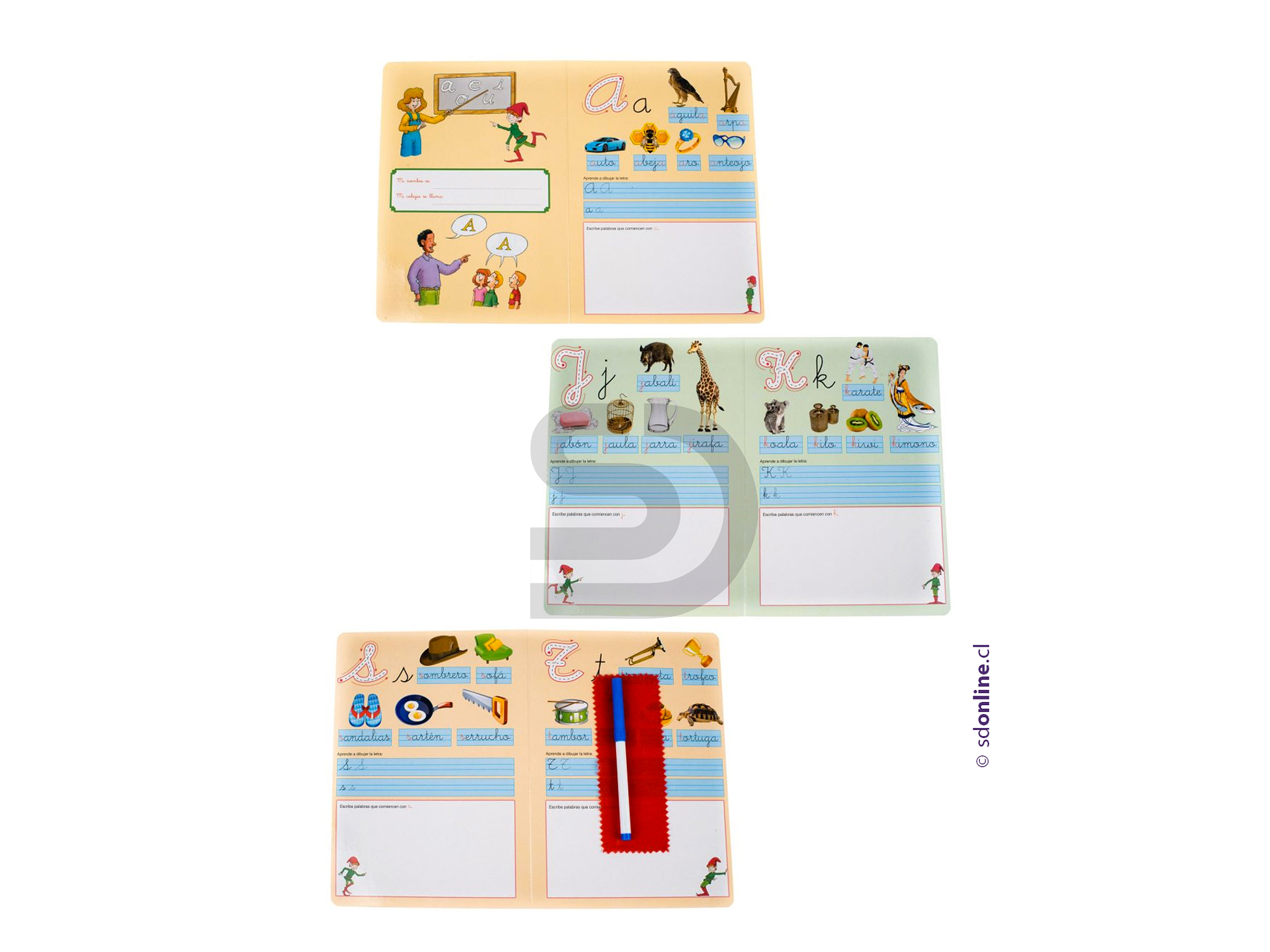 Mi libro pizarra mágica, letras y palabras 2