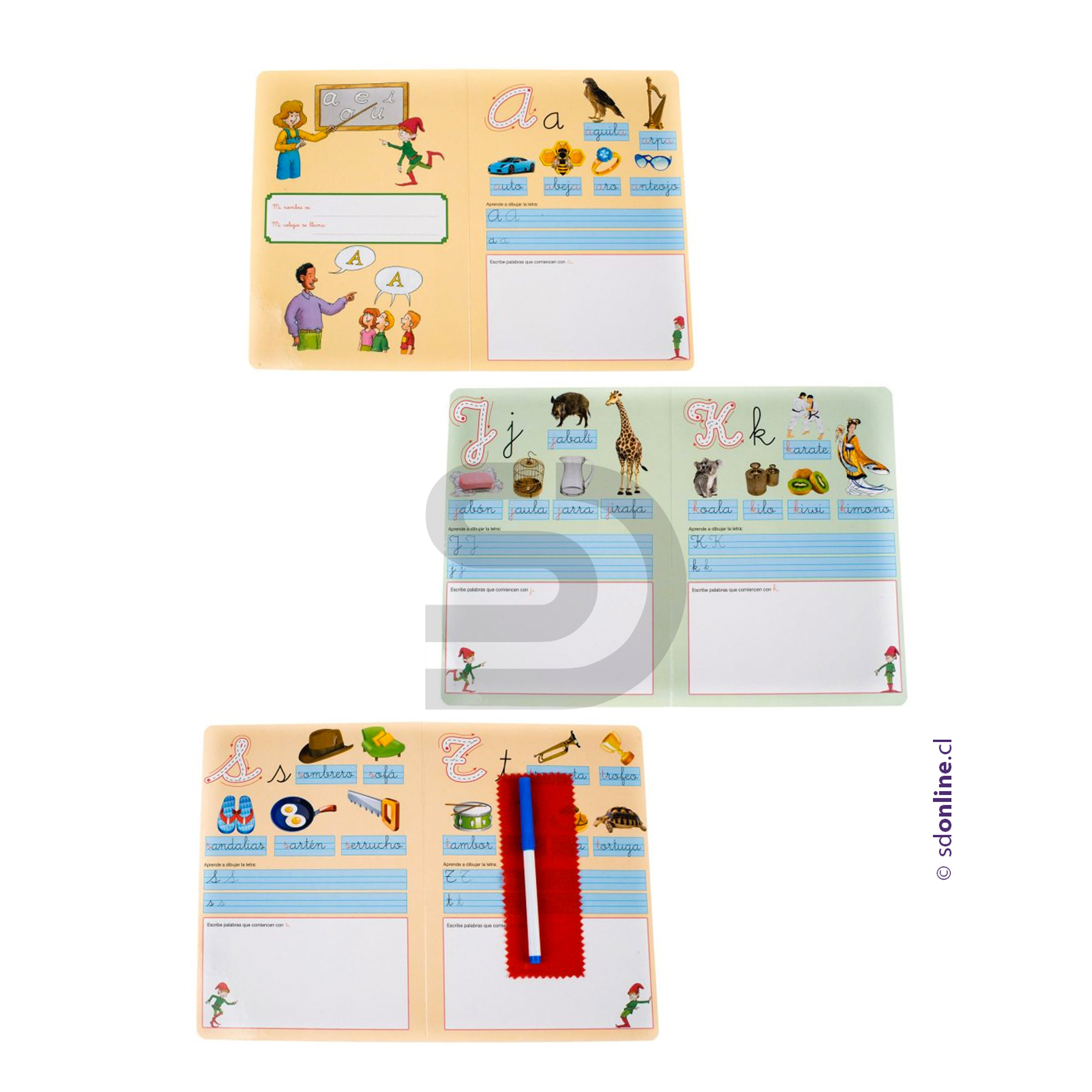 Mi libro pizarra mágica, letras y palabras 2