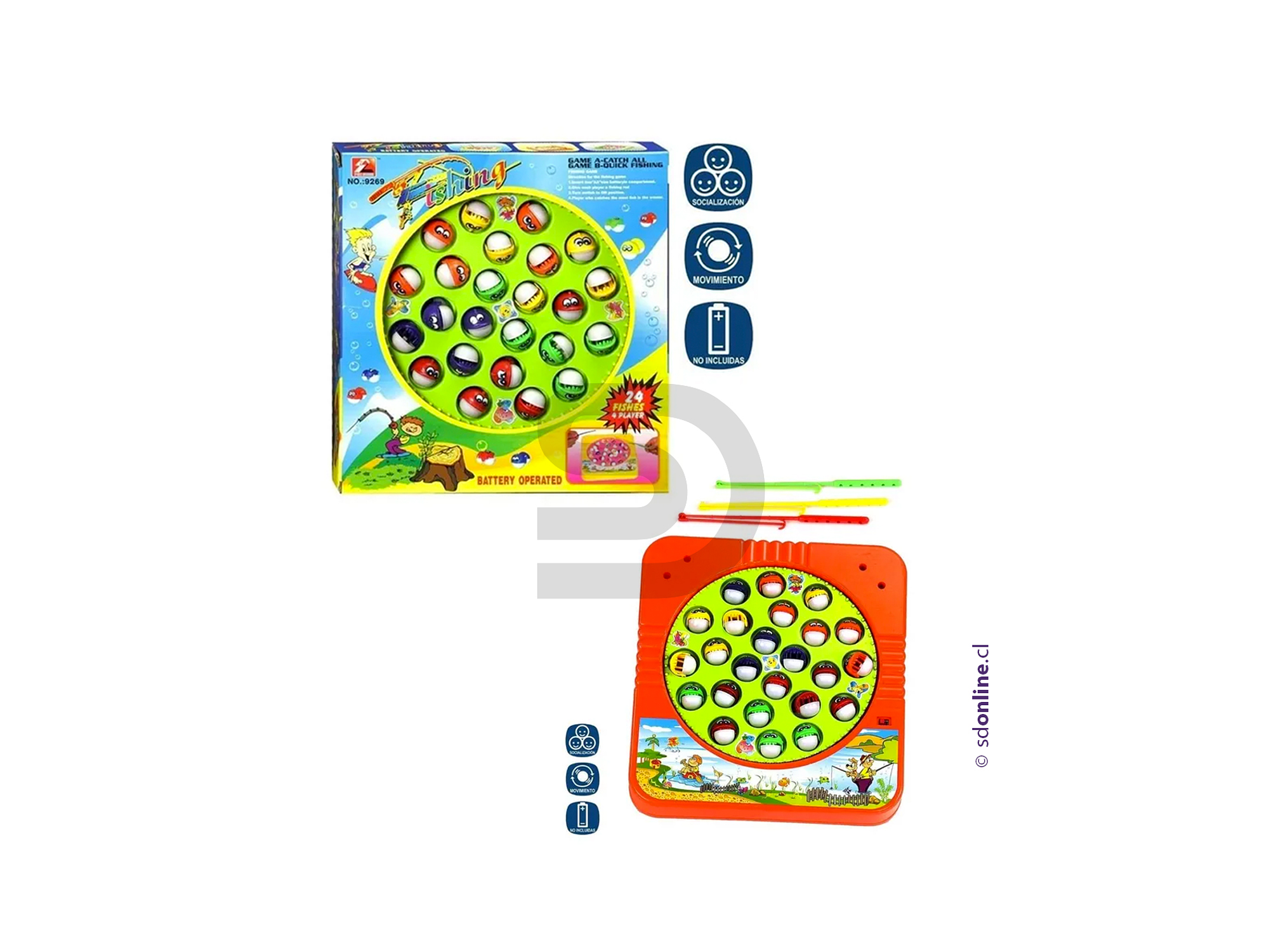 Pesca pirañas giratoria magnéticas 1