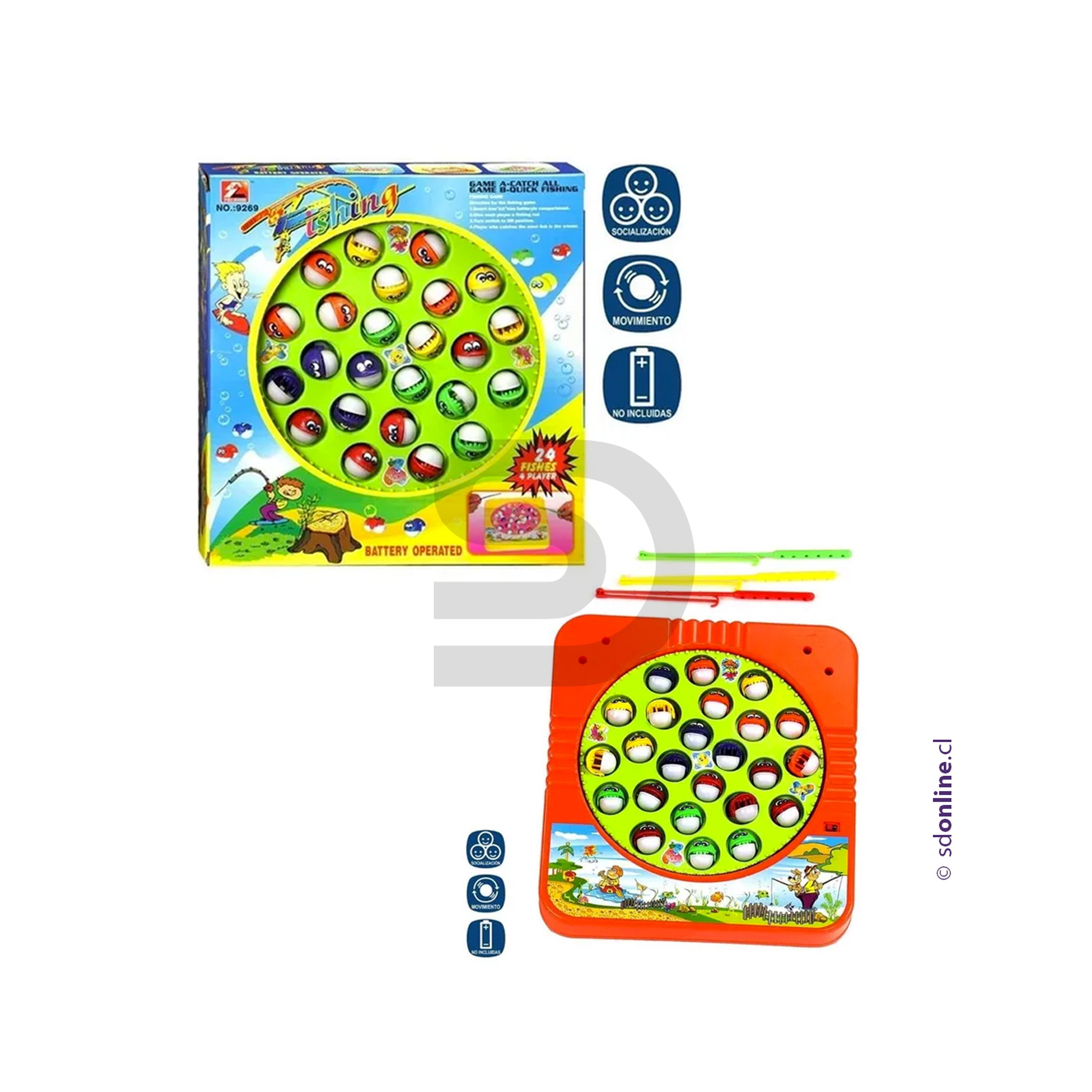 Pesca pirañas giratoria magnéticas 1