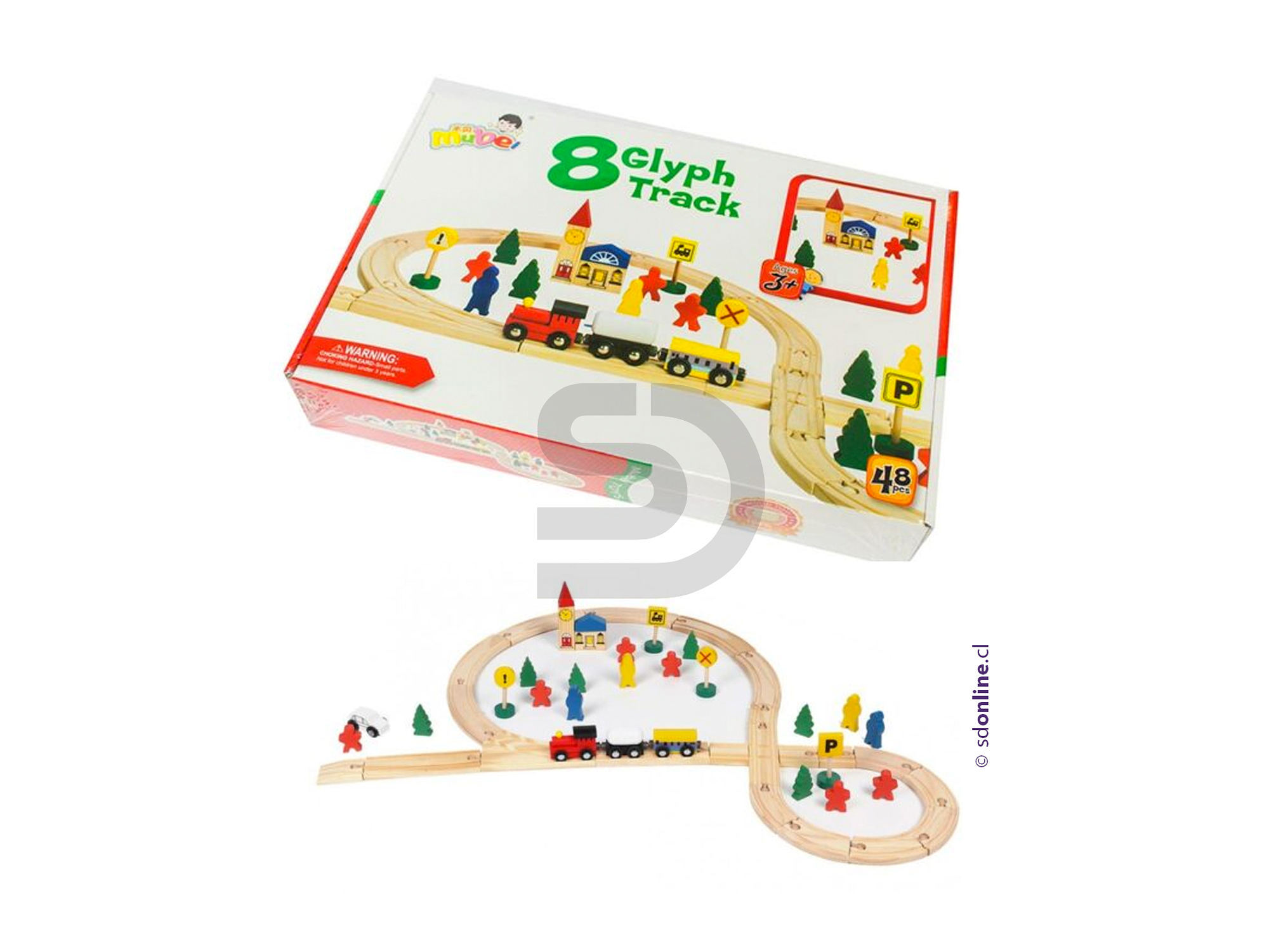 Pista tren madera ciudad 1