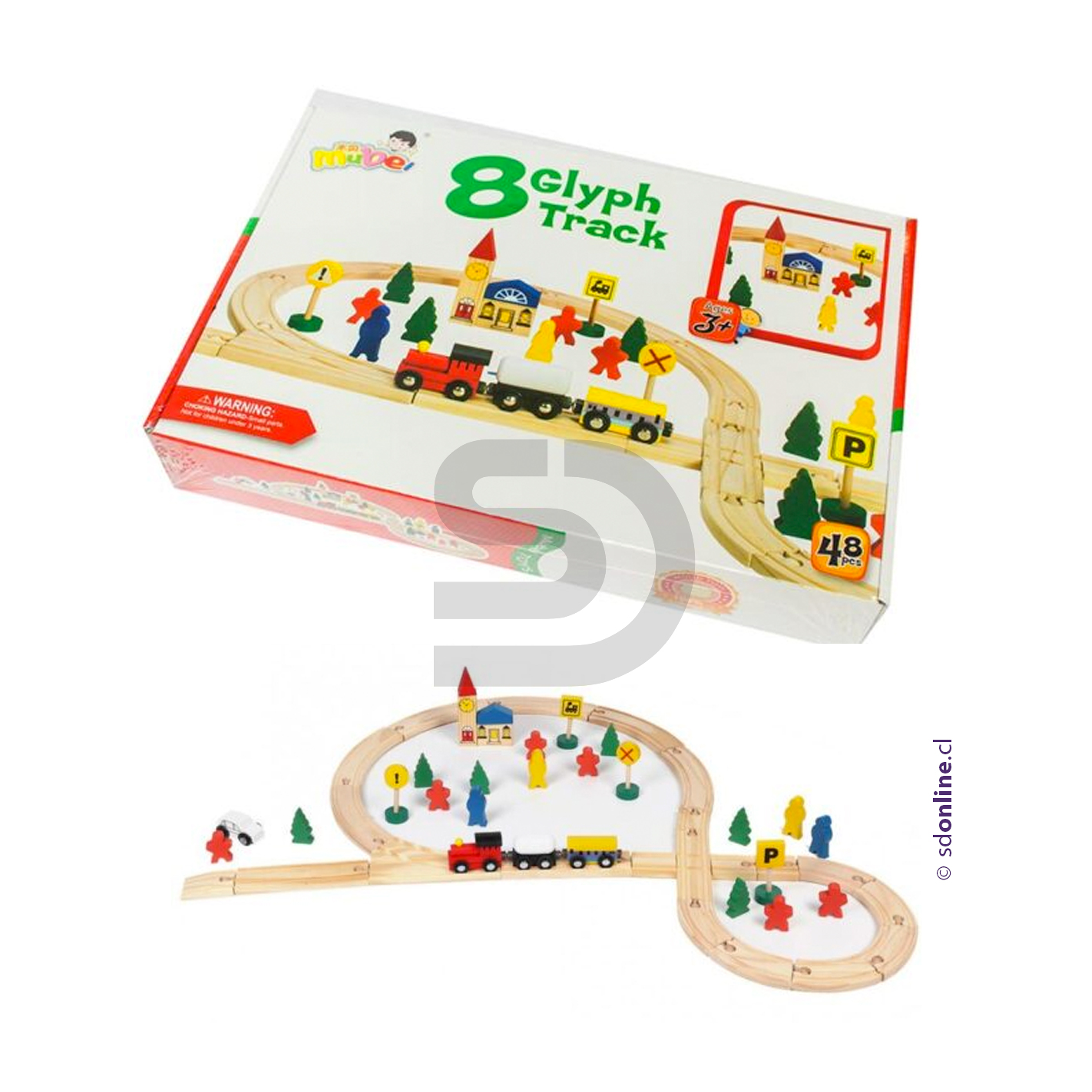 Pista tren madera ciudad 1