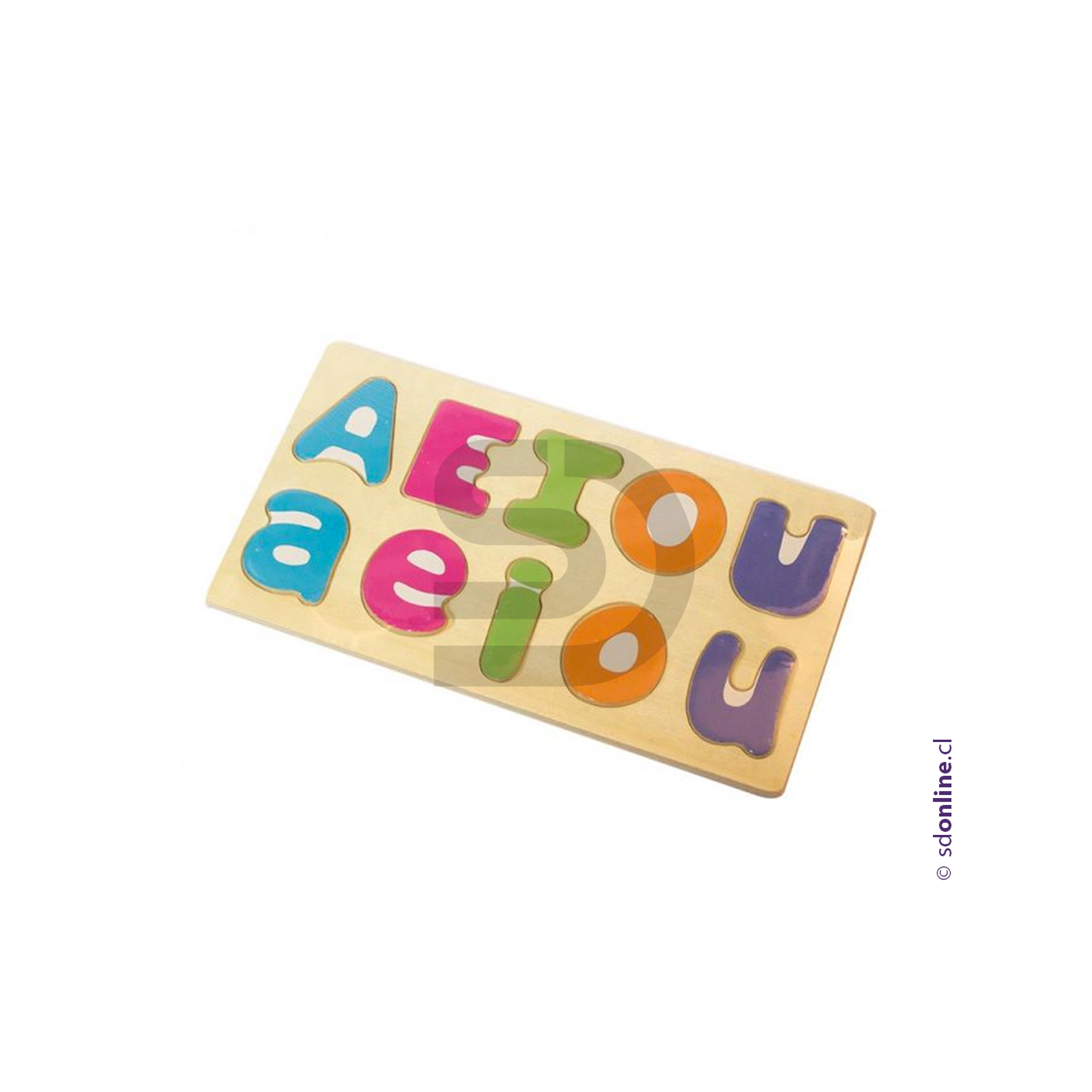 Puzzle vocales de madera 1