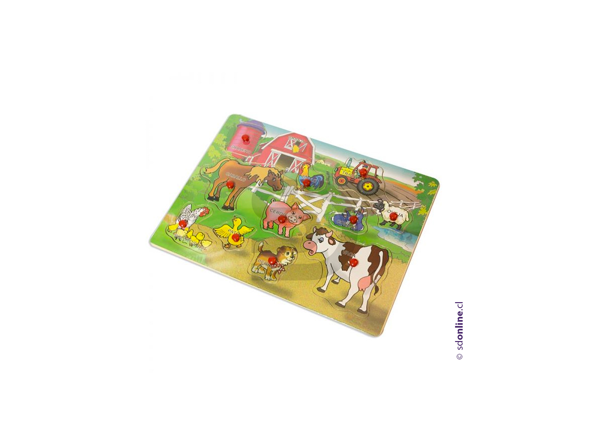 Puzzle granja de madera 1