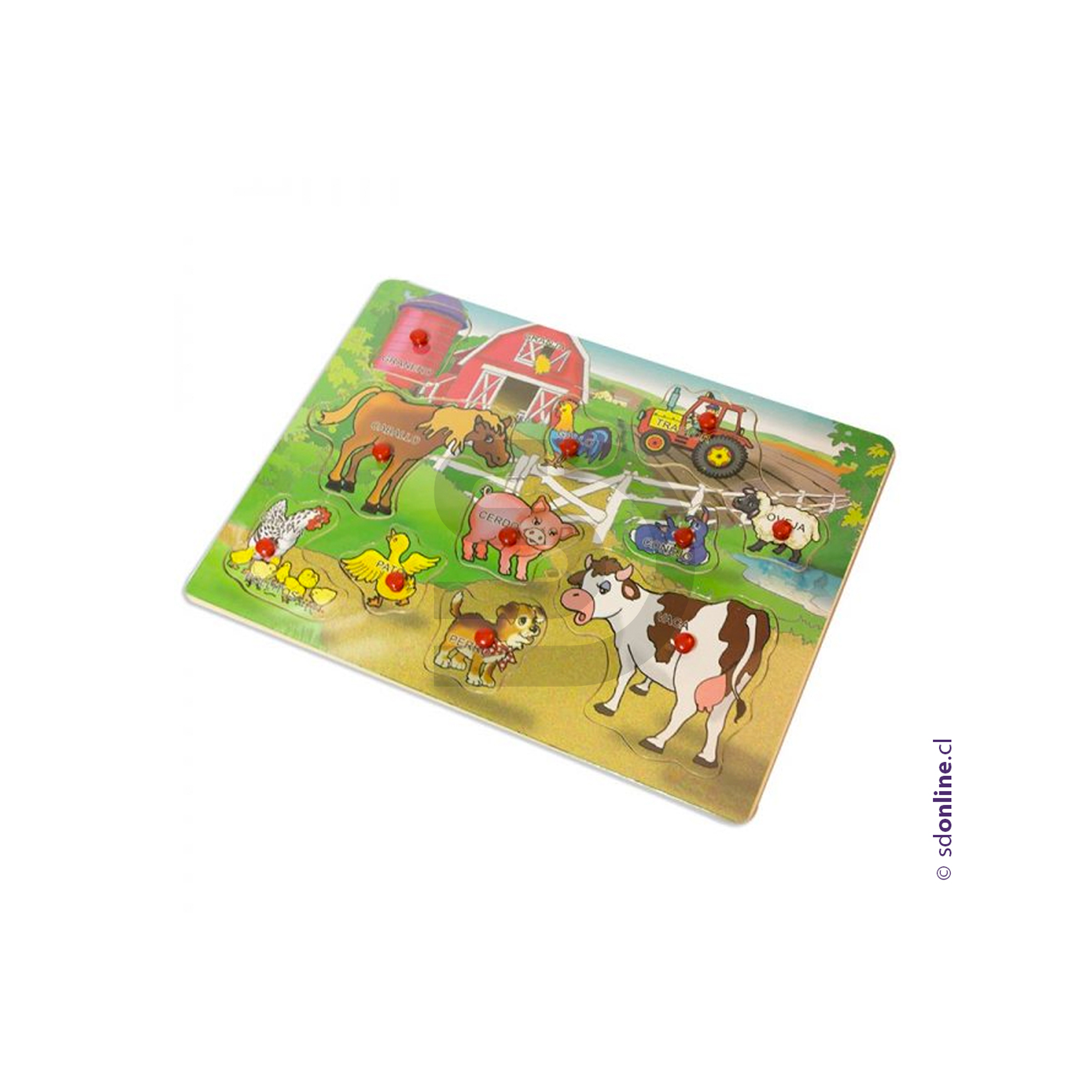 Puzzle granja de madera 1
