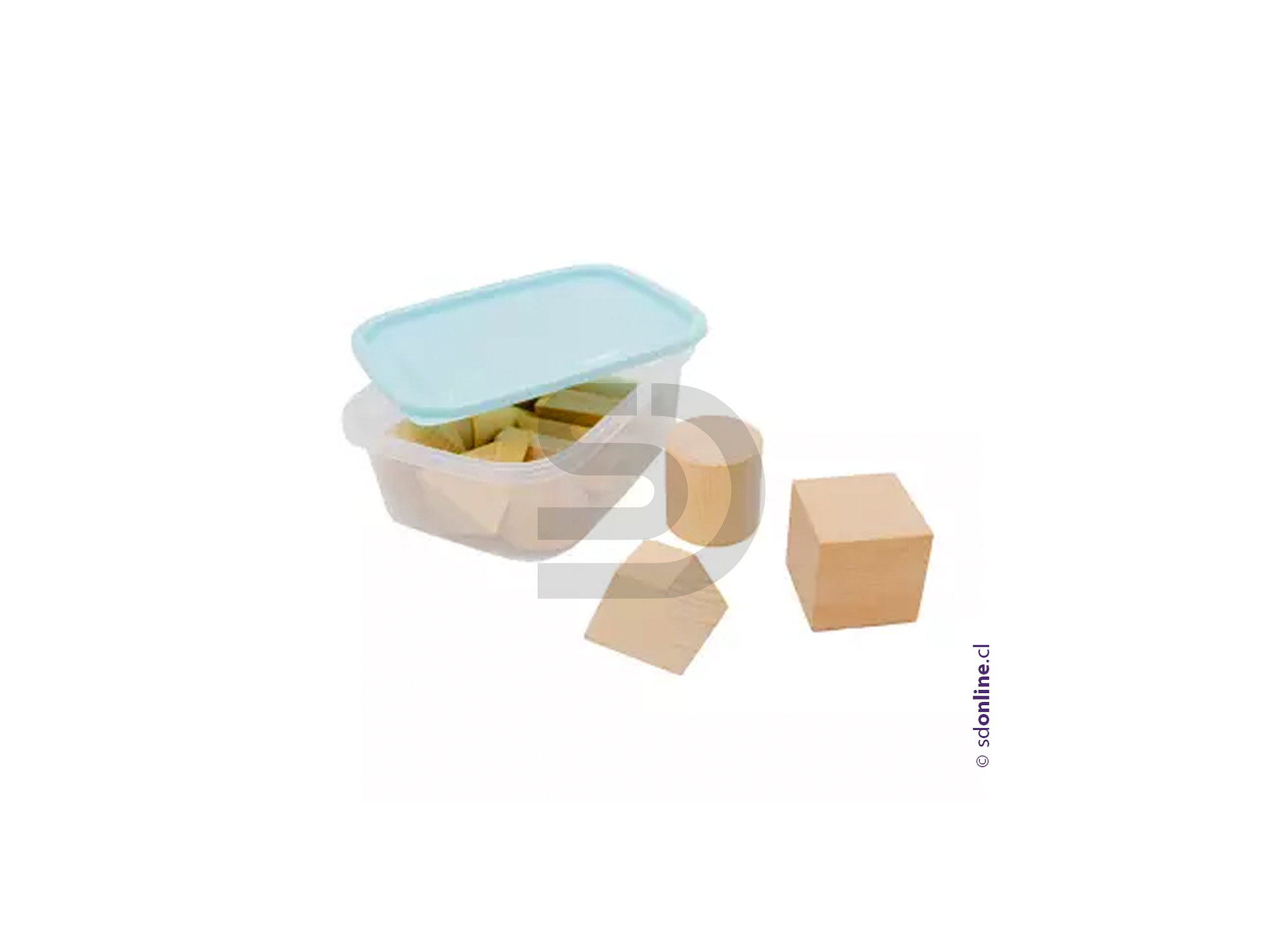 Cuerpos geométricos madera 12piezas - con caja plástica 1