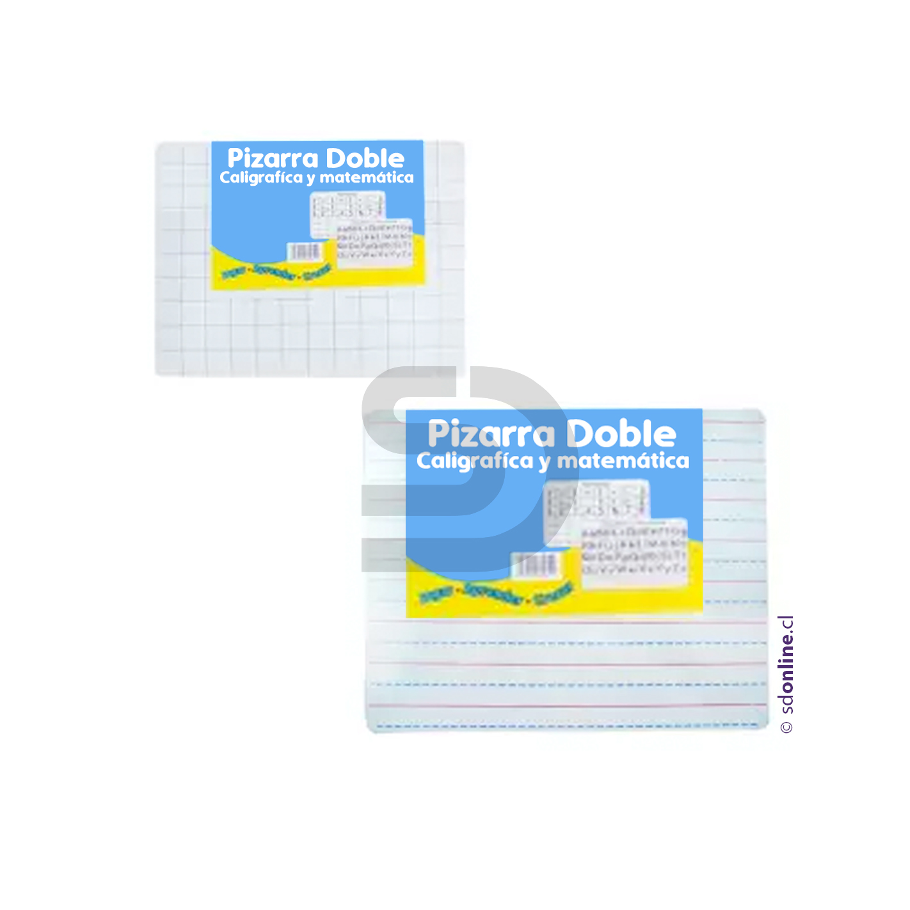 Pizarra matematica y caligrafica madera sin borde 30x25cm 1