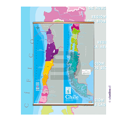 Mapa gigante politico de Chile