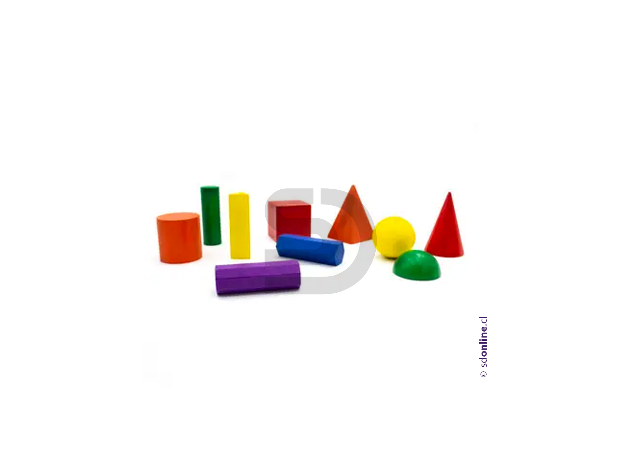 Cuerpos geométricos colores 10 piezas 1