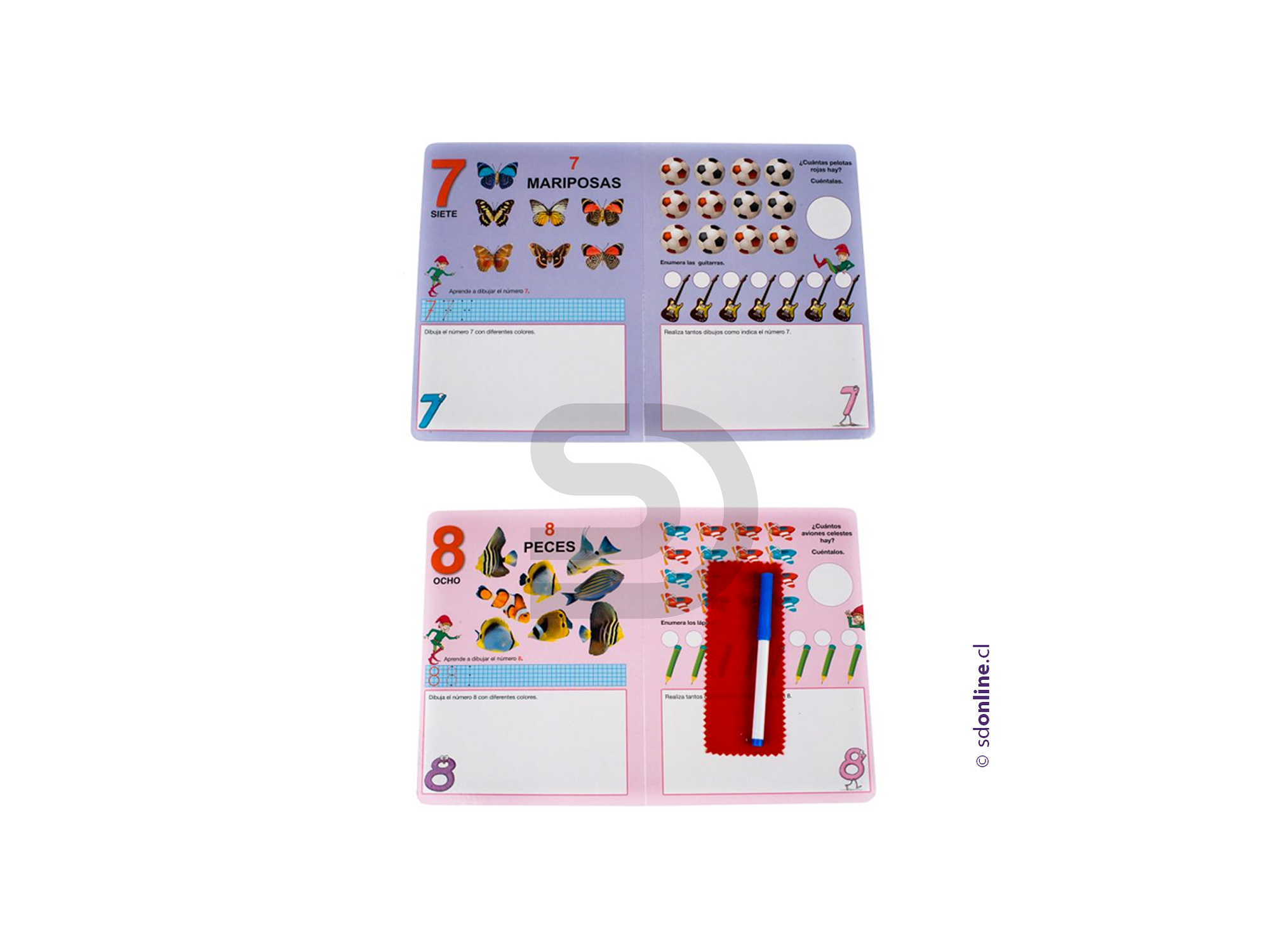 Mi libro pizarra mágica, números y sumas 2