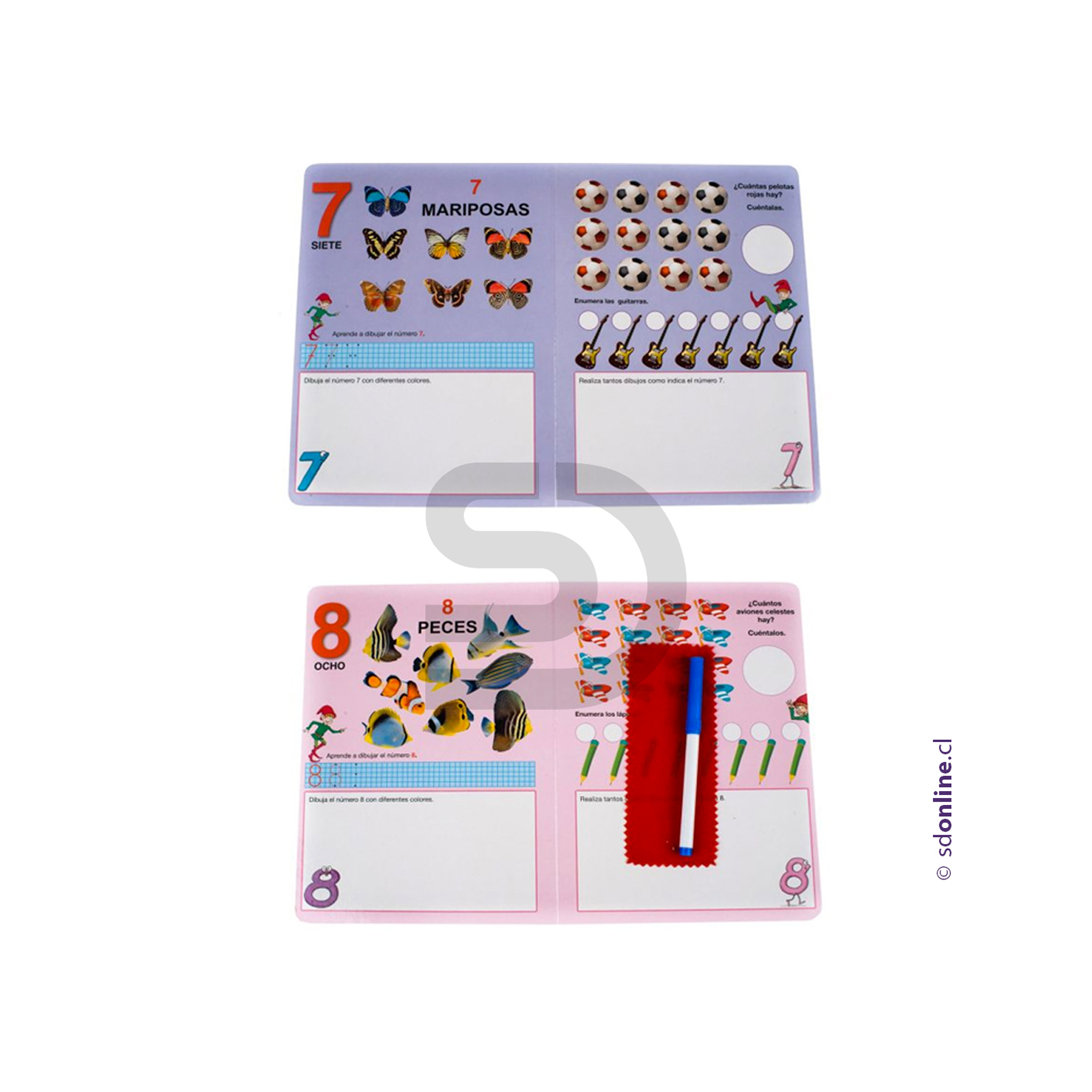 Mi libro pizarra mágica, números y sumas 2