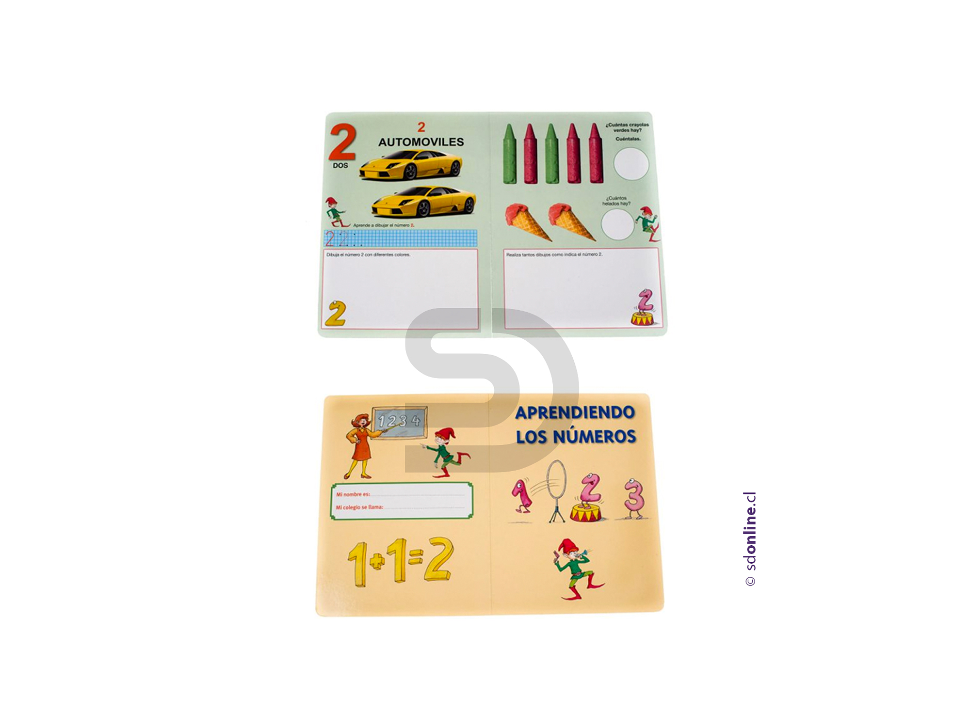 Mi libro pizarra mágica, números y sumas 3