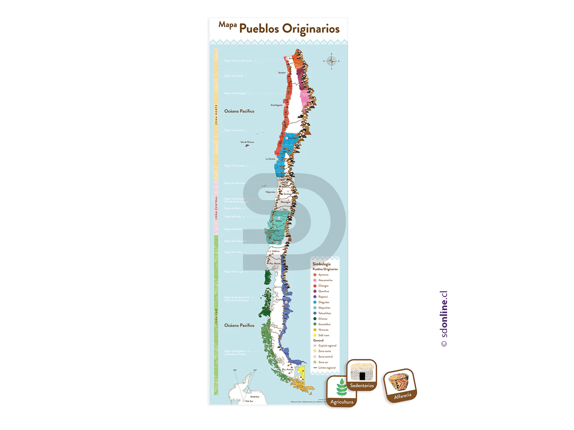 Mapas de pueblos originarios de Chile 1