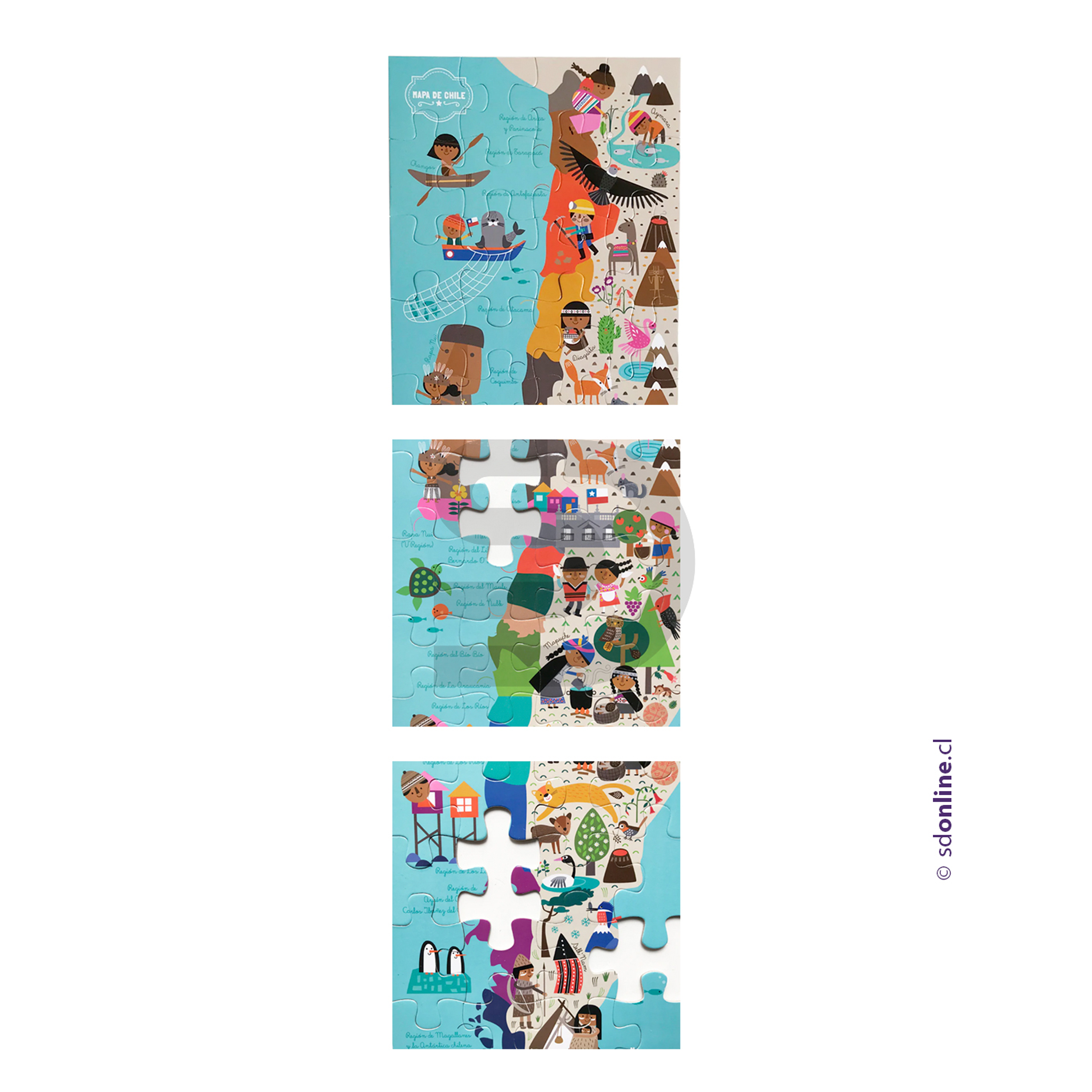 Puzzle mapa de chile 2