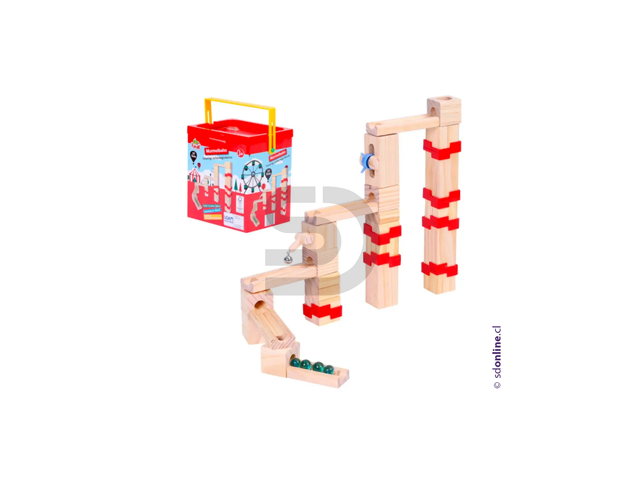 Pista de bloques con canicas 1