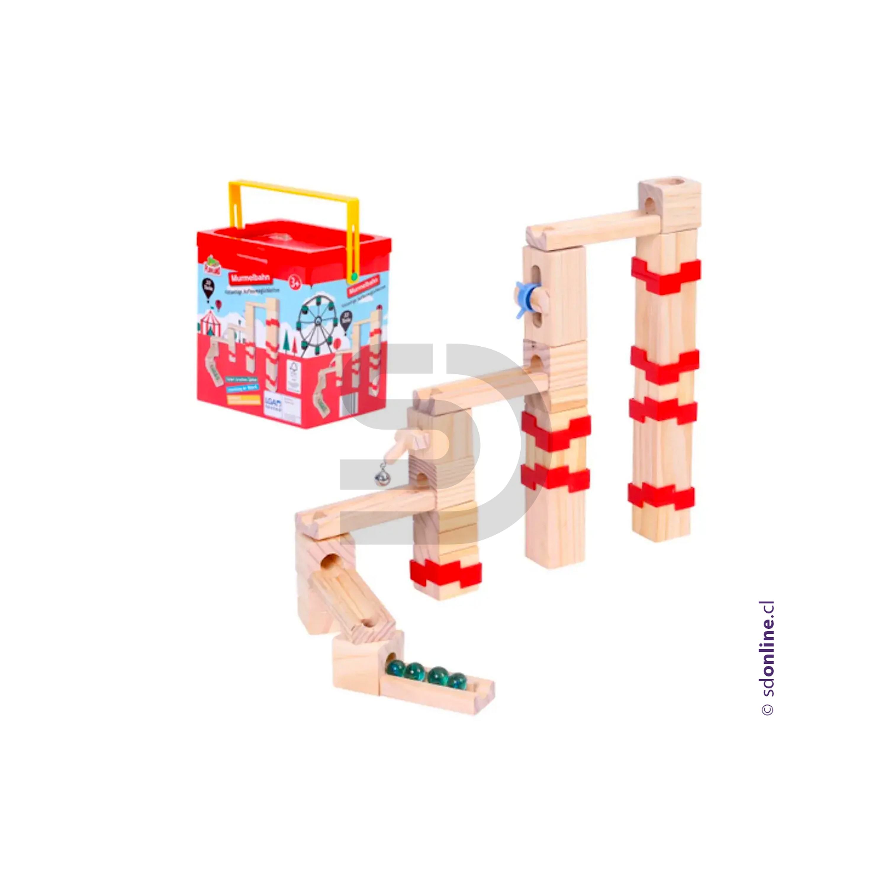 Pista de bloques con canicas 1