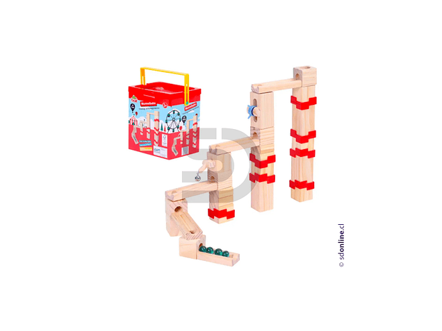 Pista de bloques con canicas 1