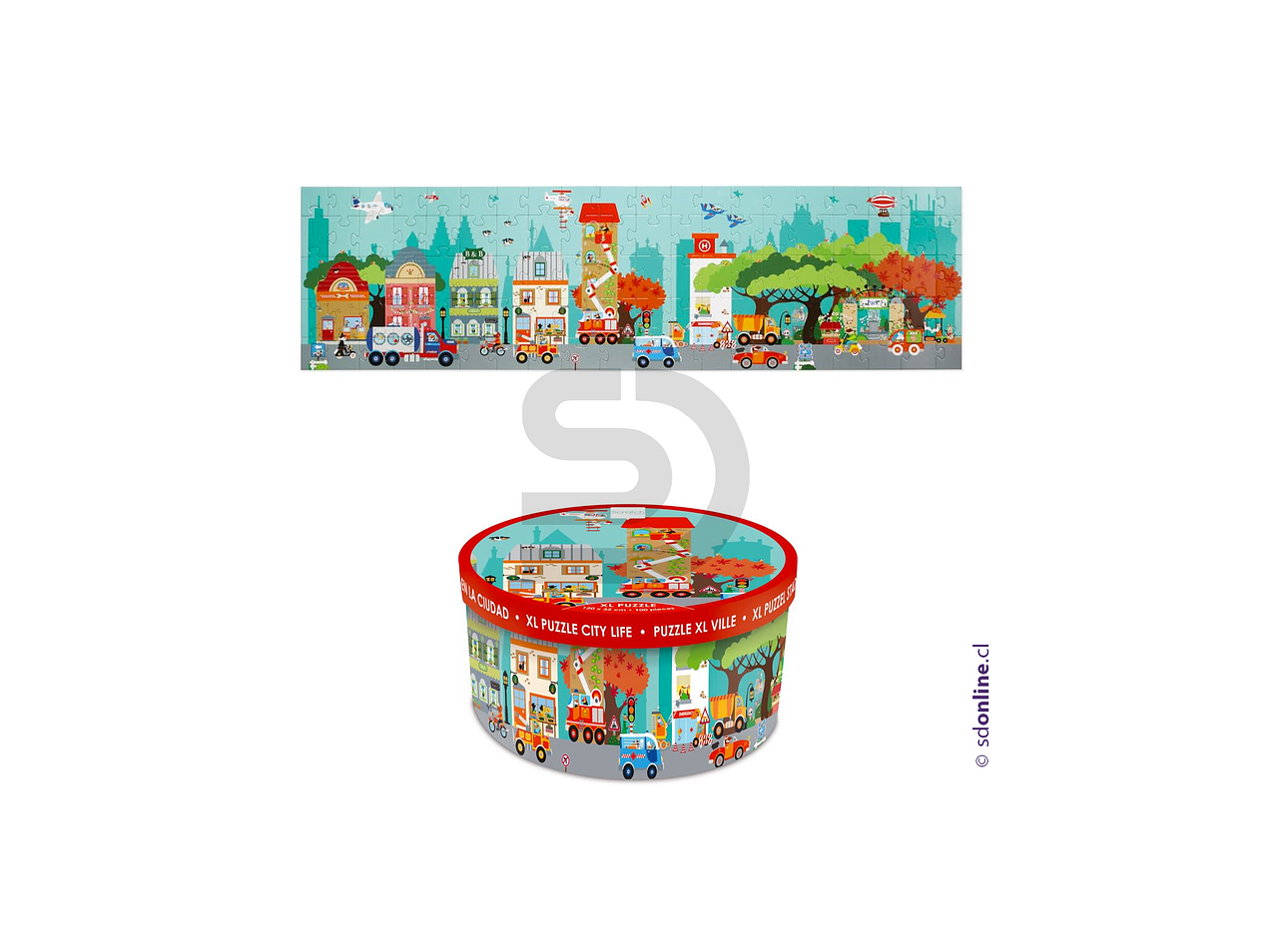 Puzzle 100pcs de piso, ciudad 1