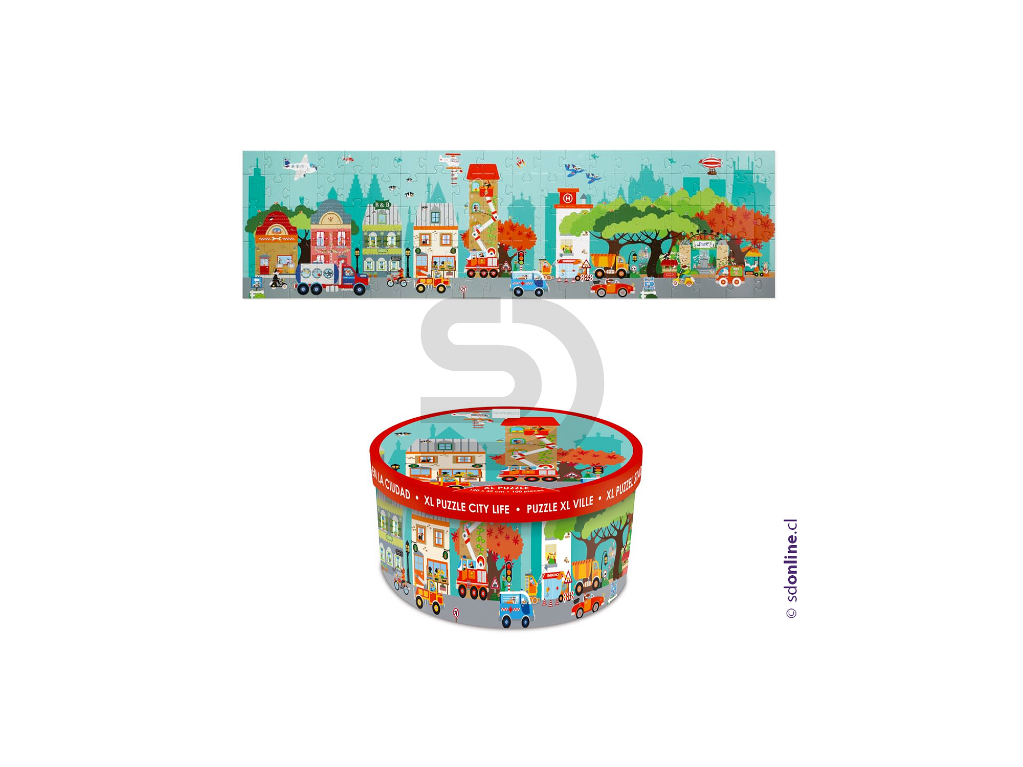 Puzzle 100pcs de piso, ciudad 1