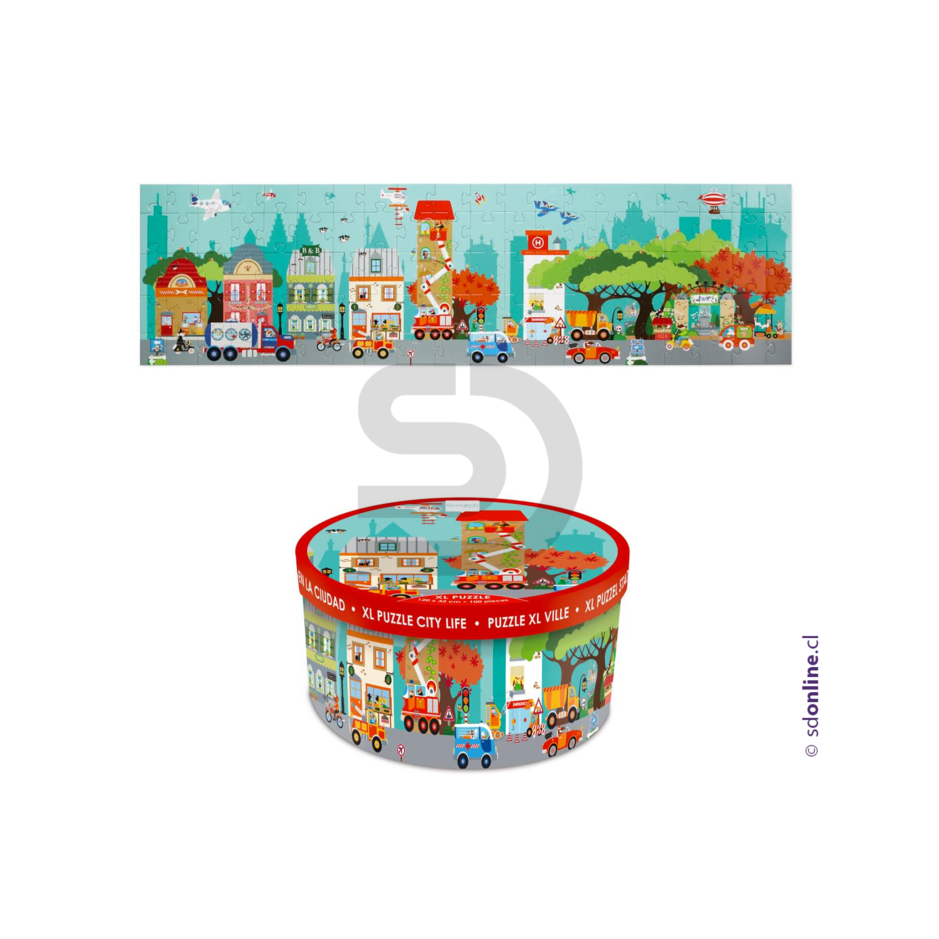 Puzzle 100pcs de piso, ciudad 1