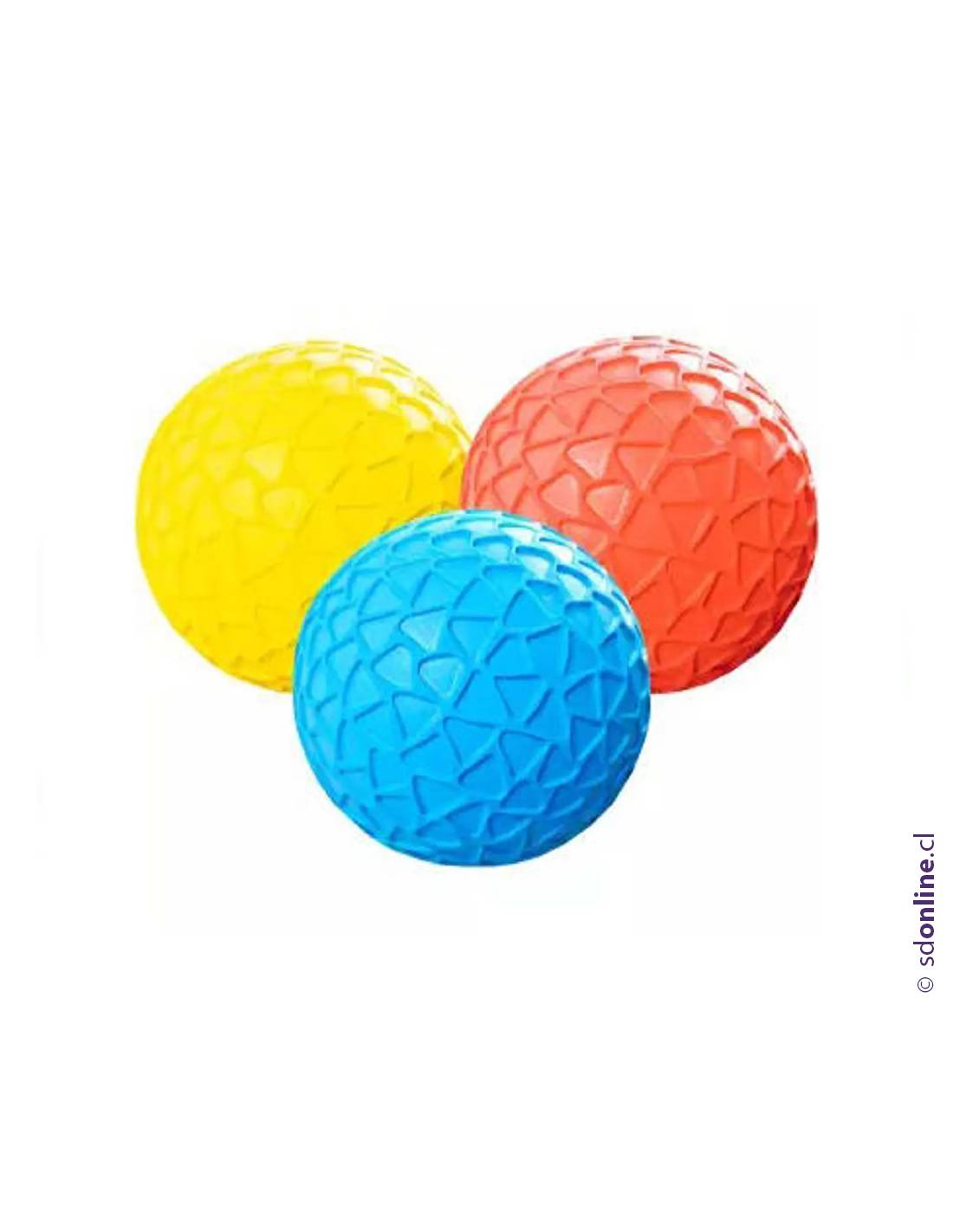 Pelotas de goma con texturas