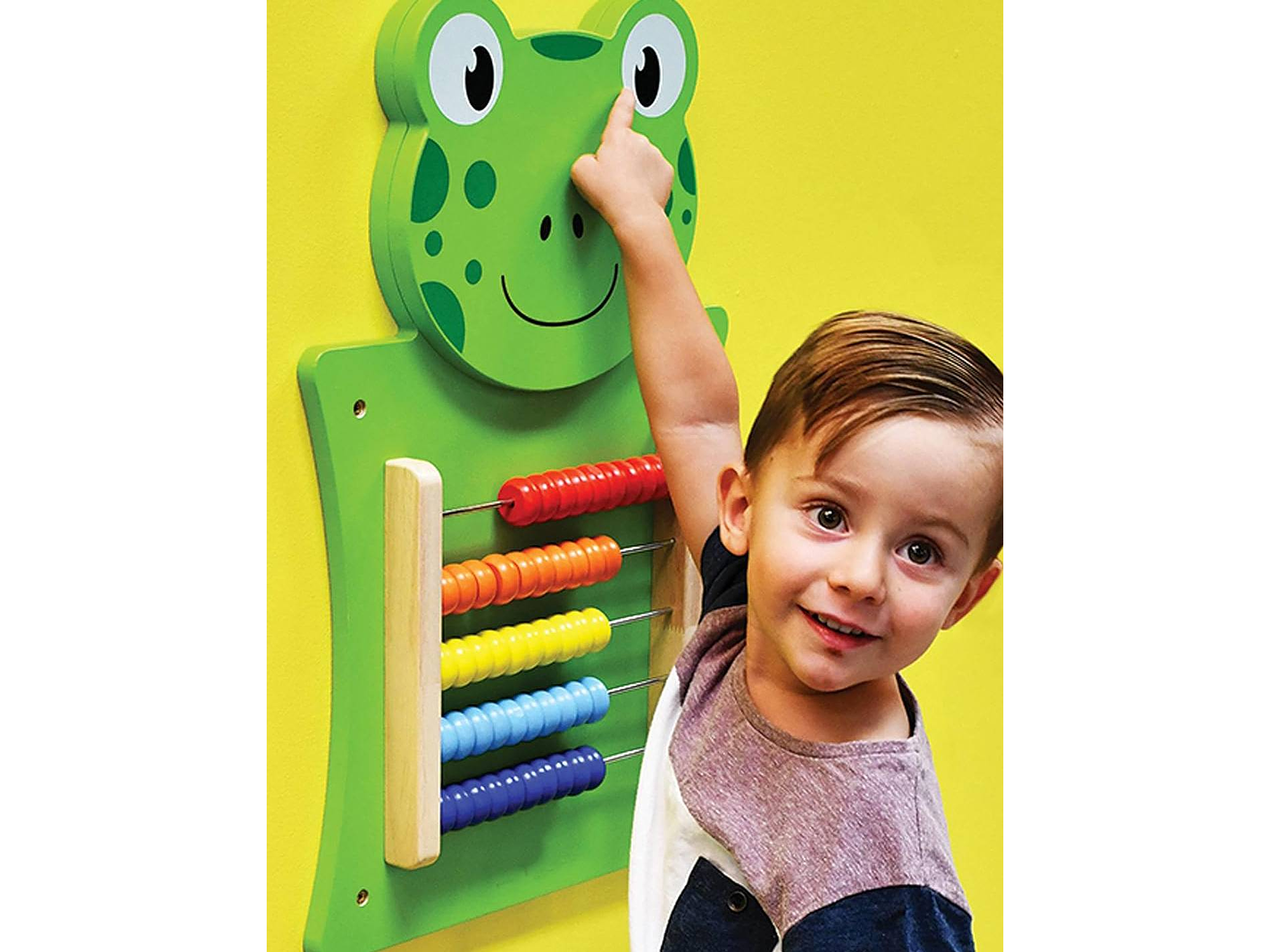 Panel mural de pared de madera rana 2