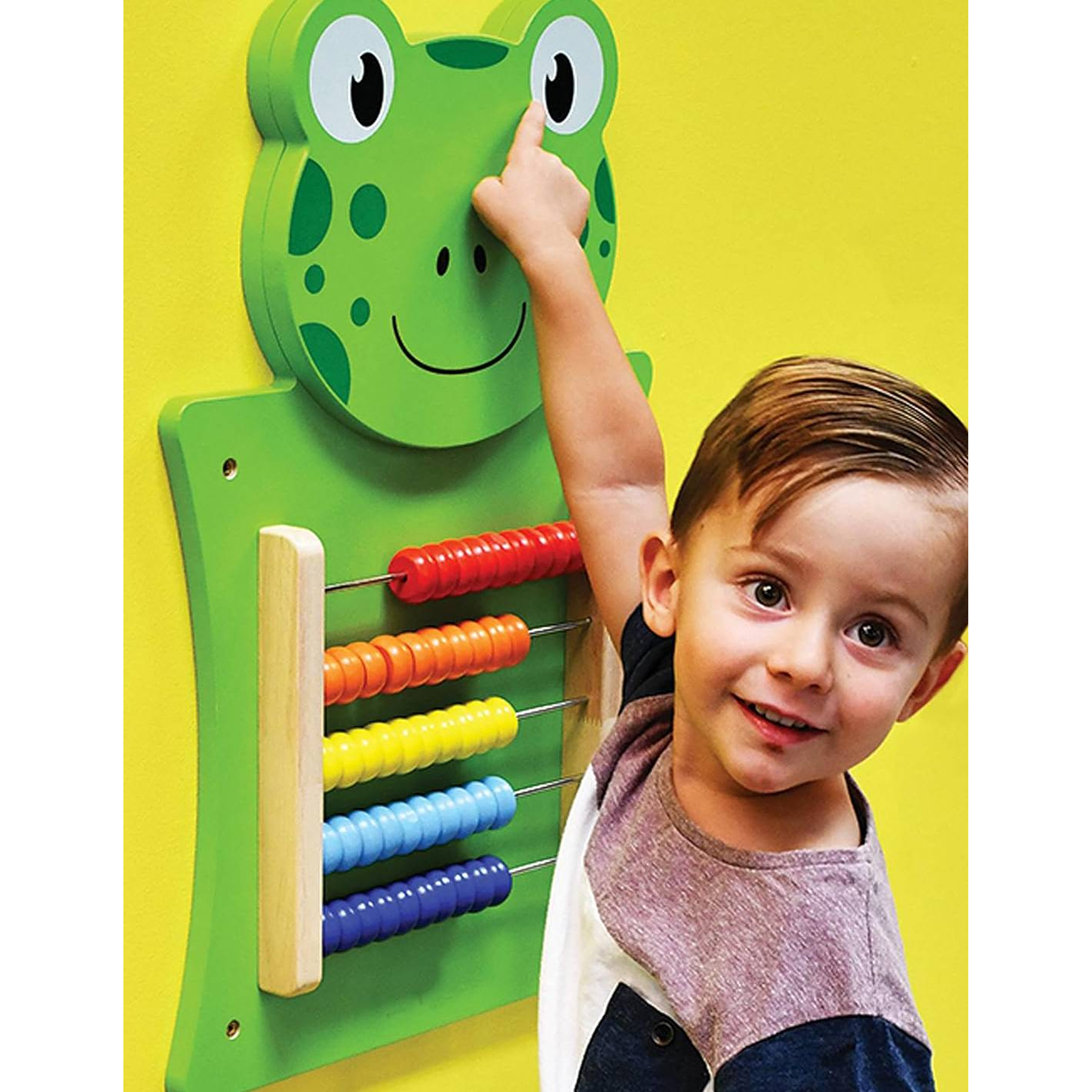 Panel mural de pared de madera rana 2