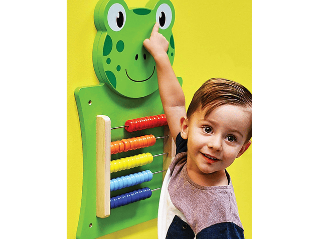 Panel mural de pared de madera rana 2