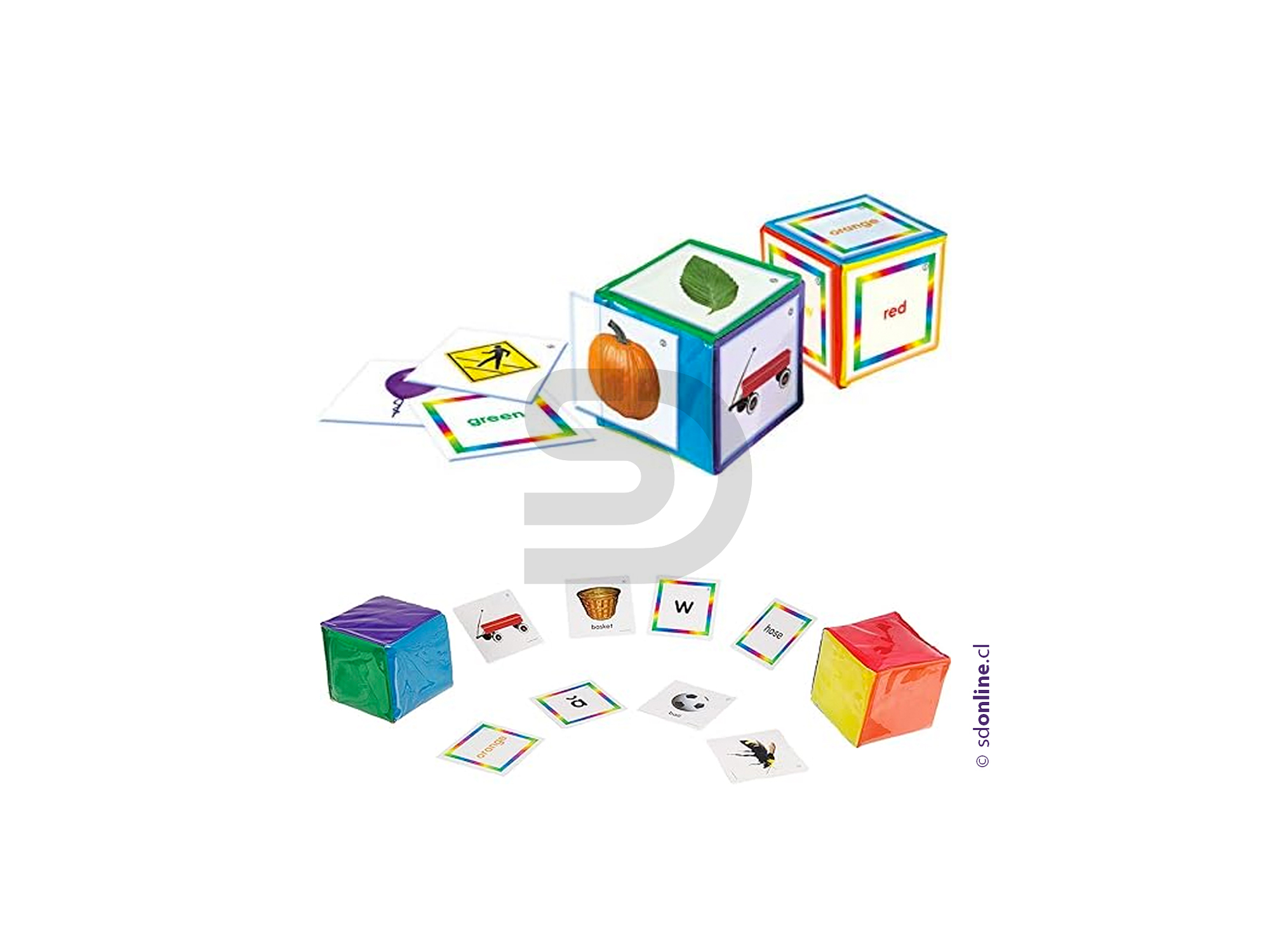 Dados con bolsillos y laminas en ingles 1