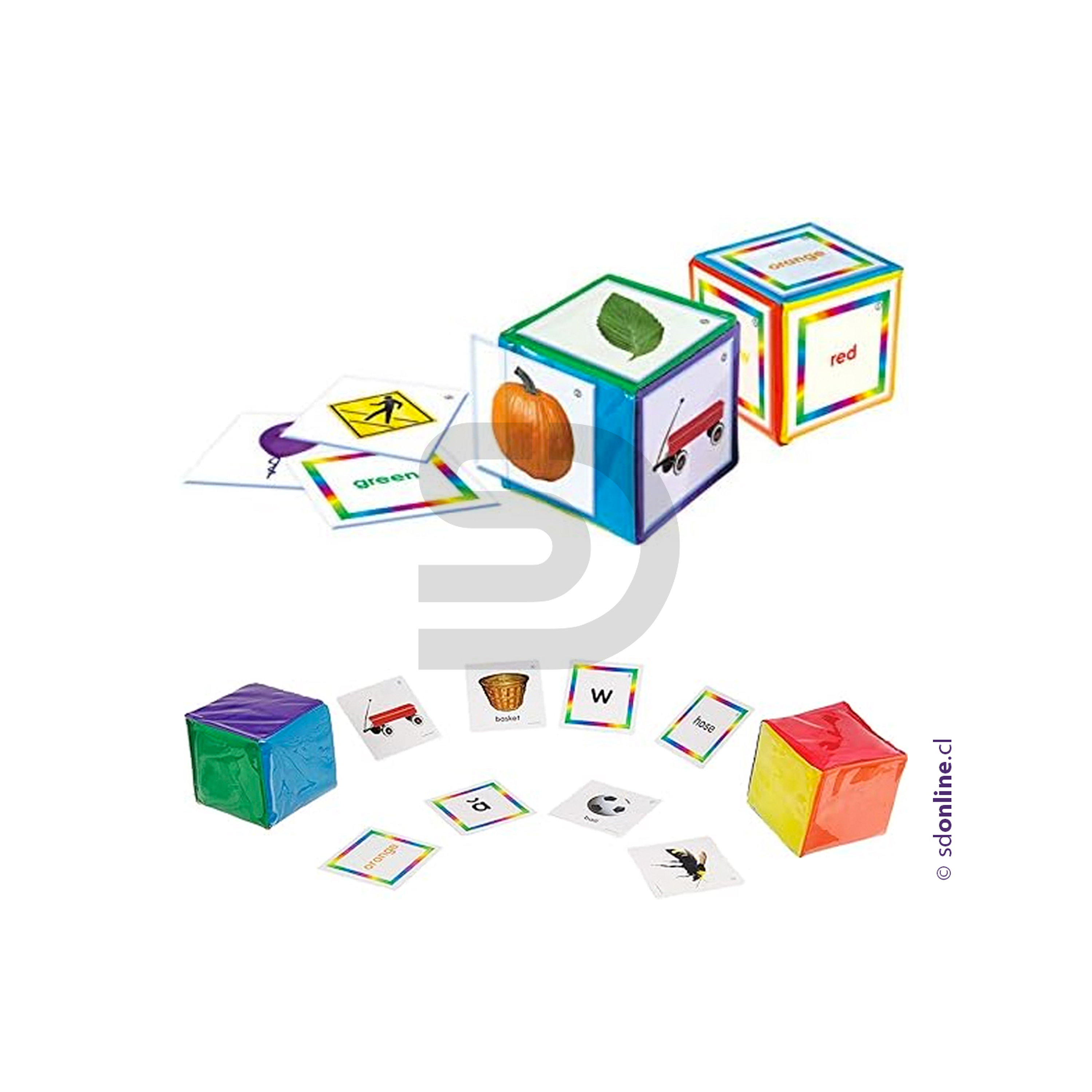 Dados con bolsillos y laminas en ingles 1