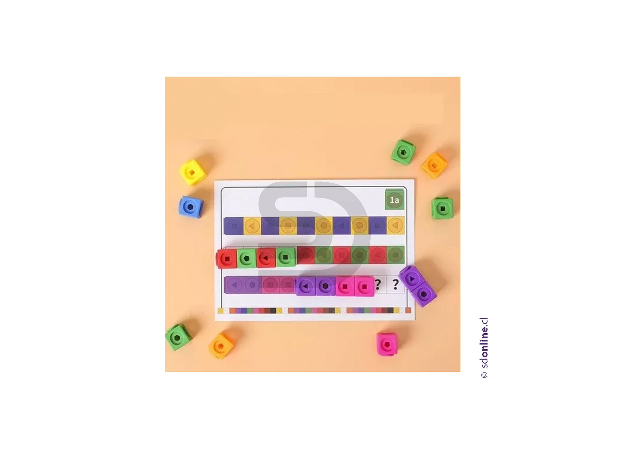 Kit matemático básico 146 piezas con cubos 2