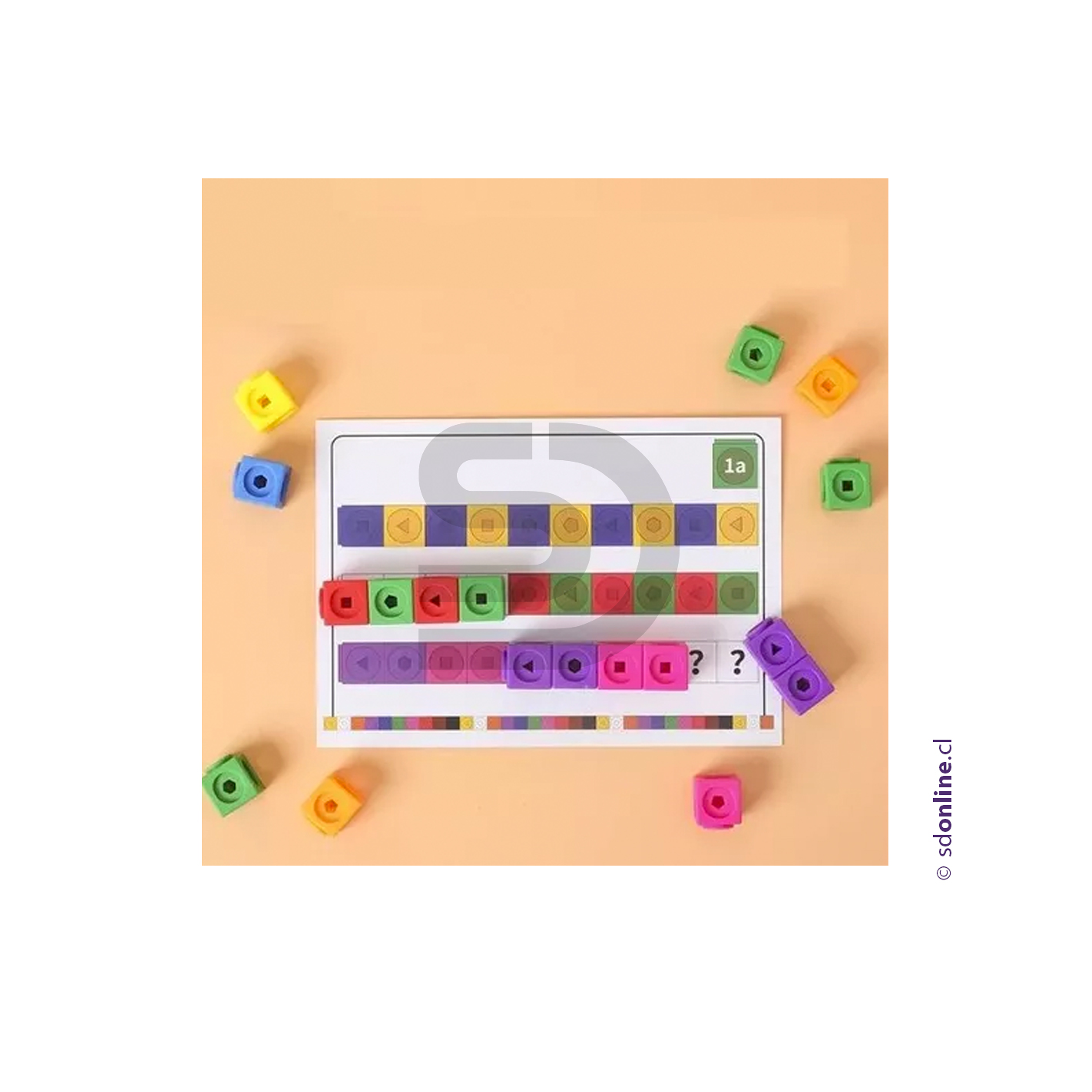 Kit matemático básico 146 piezas con cubos 2