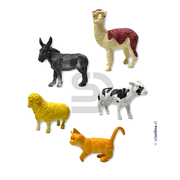 Set animales de granja y accesorios 12 cms