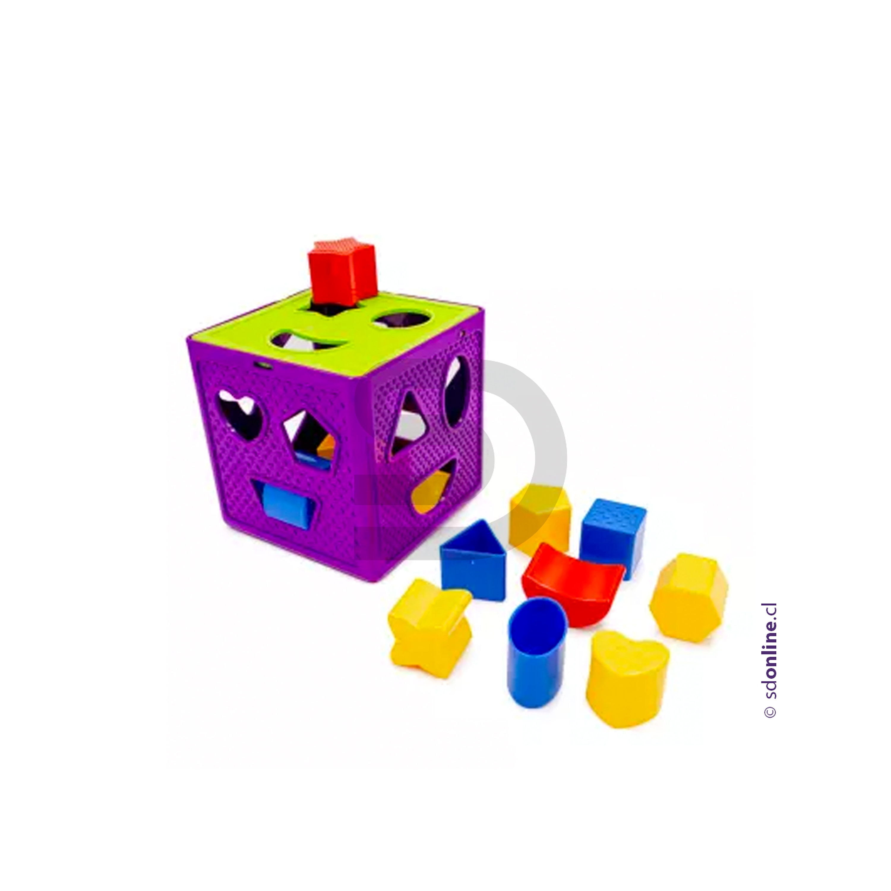 Cubo de  encaje figuras geométricas 2