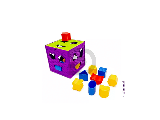 Cubo de  encaje figuras geométricas 2