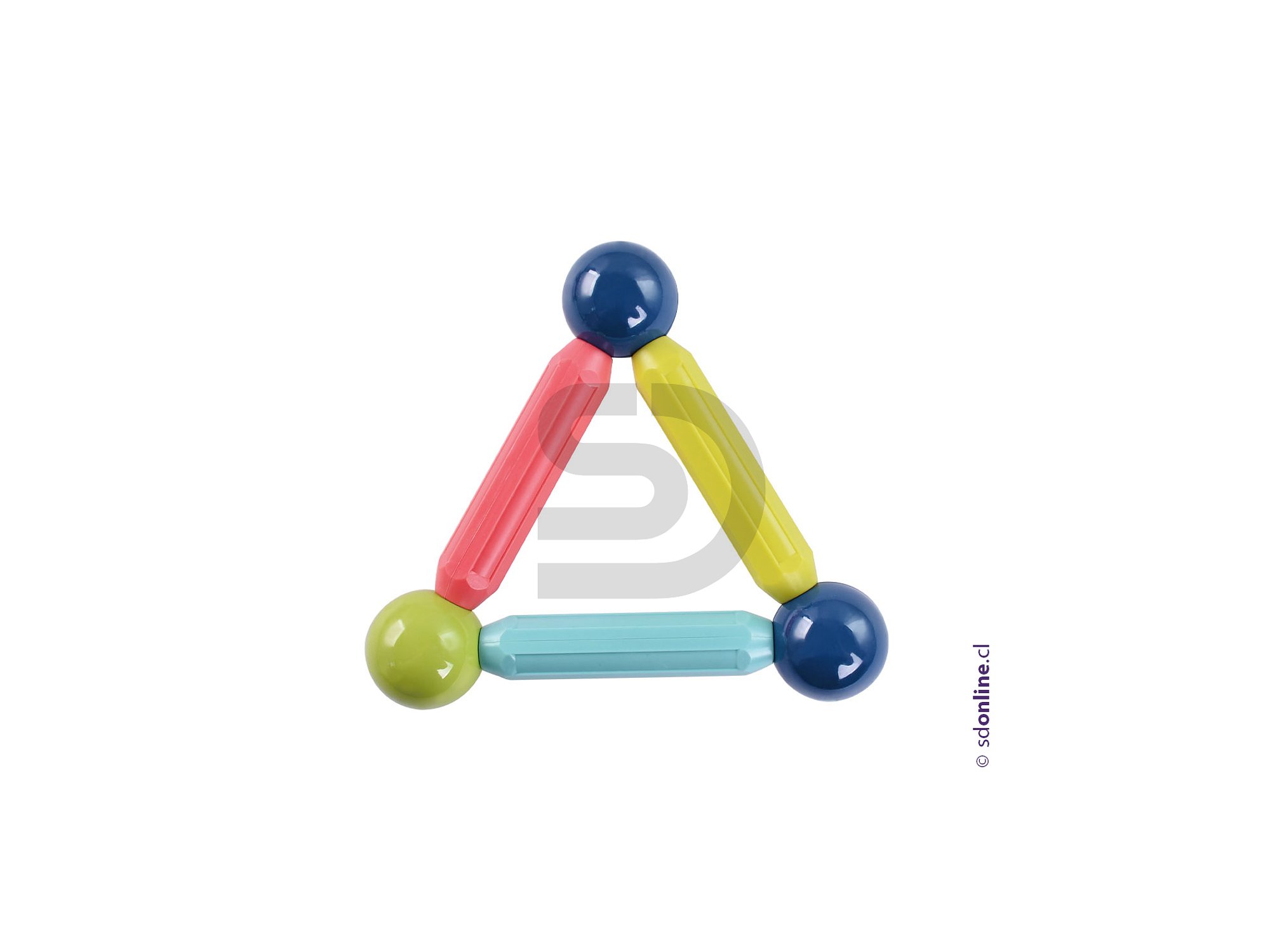 Juego construcción magnético con barras  1