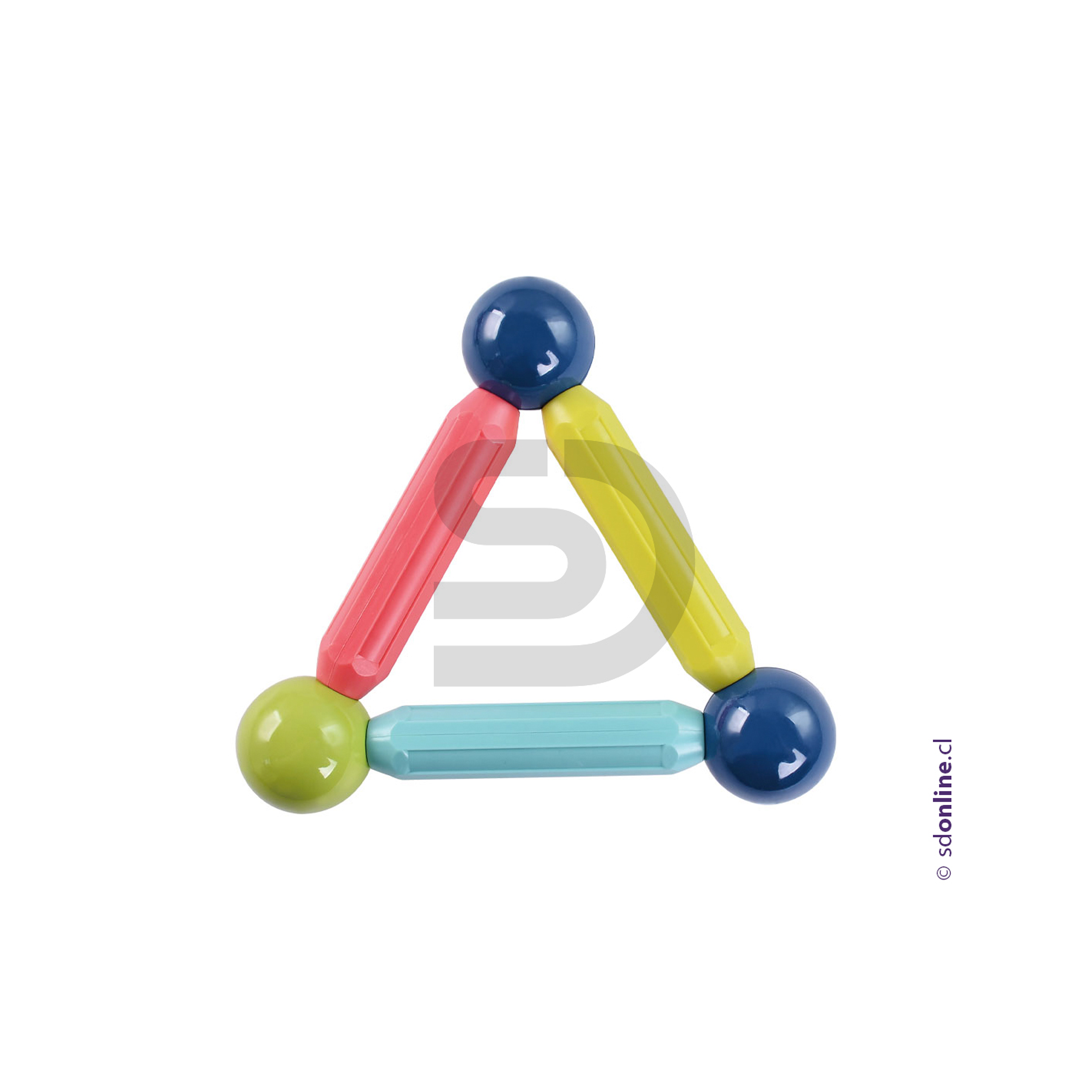 Juego construcción magnético con barras  1