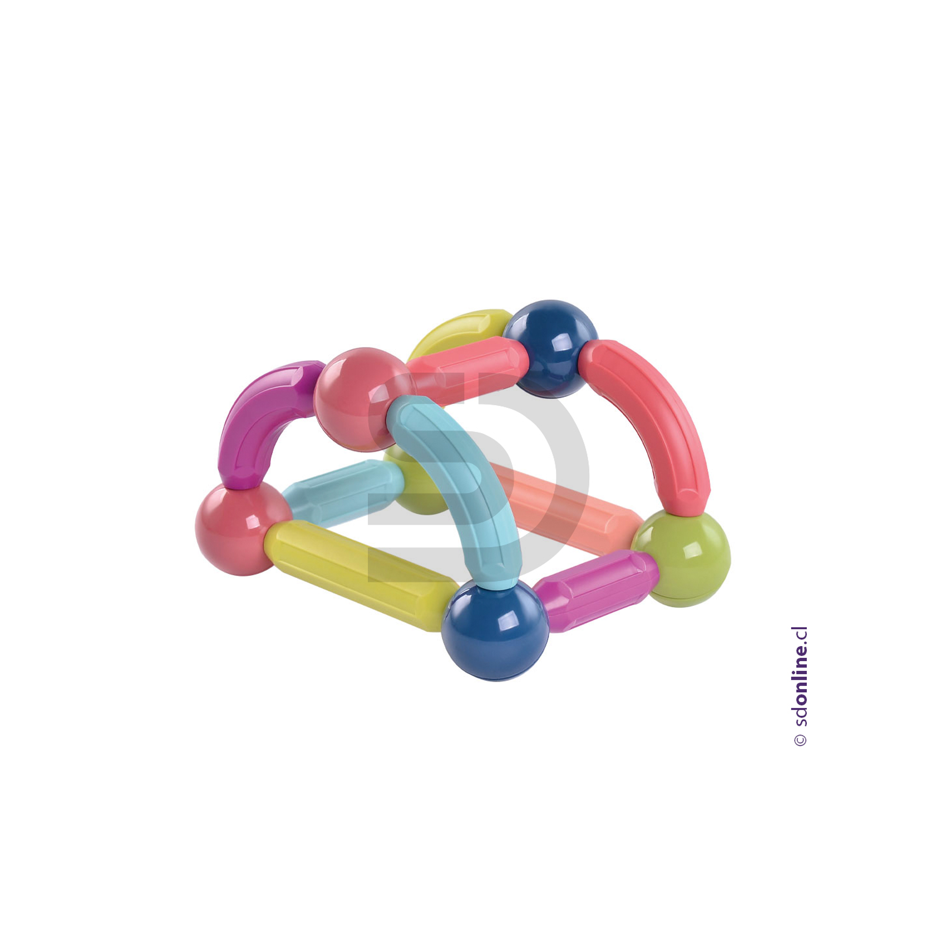 Juego construcción magnético con barras  2