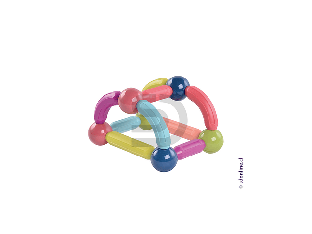 Juego construcción magnético con barras  2
