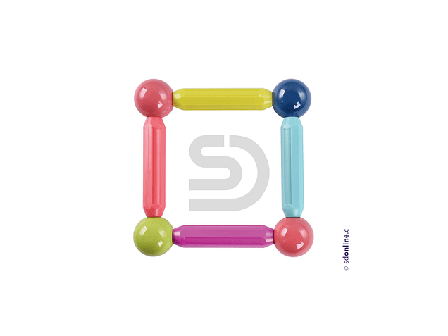 Juego construcción magnético con barras  3