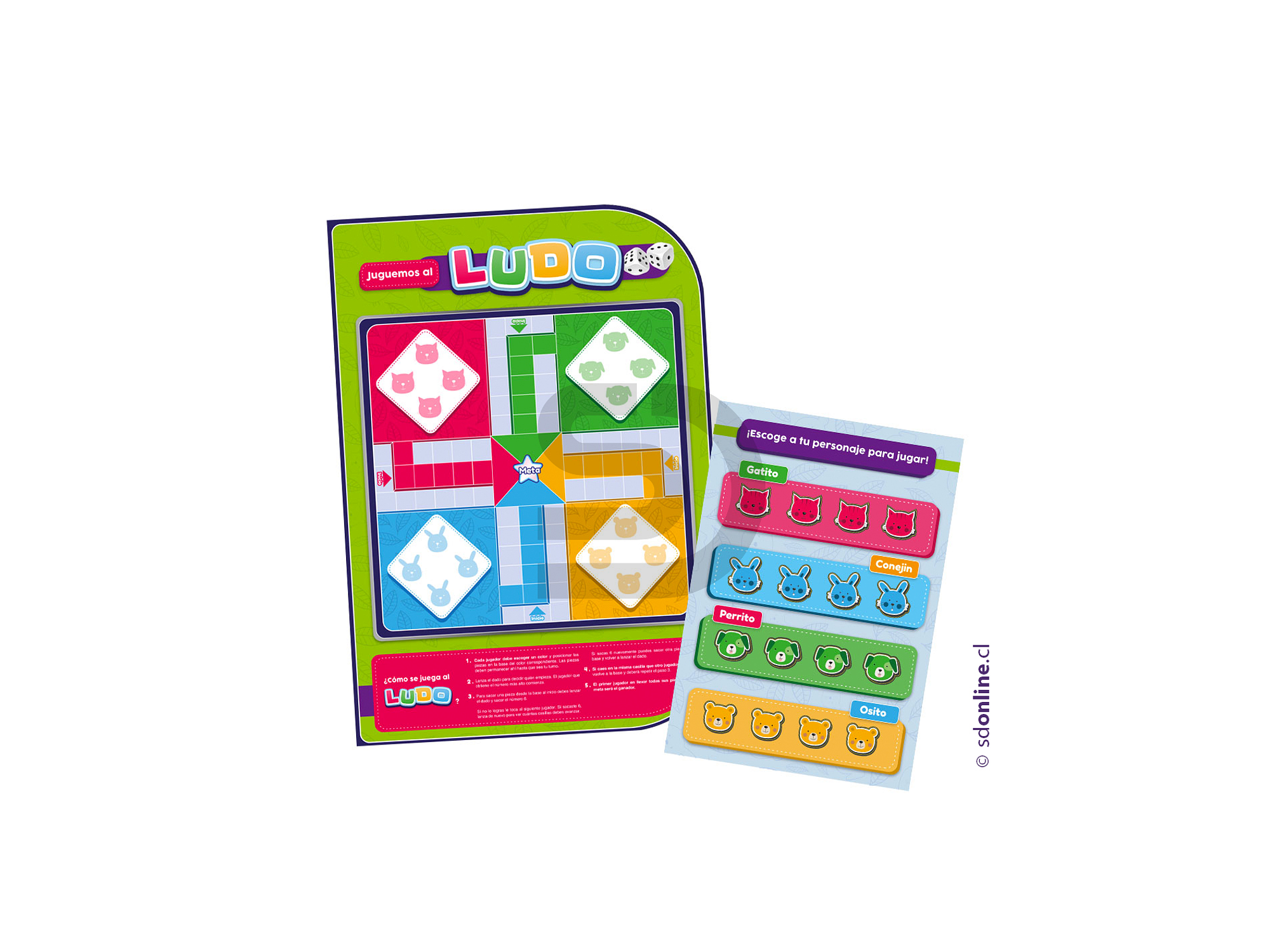 Ludo infantil magnético animales 1