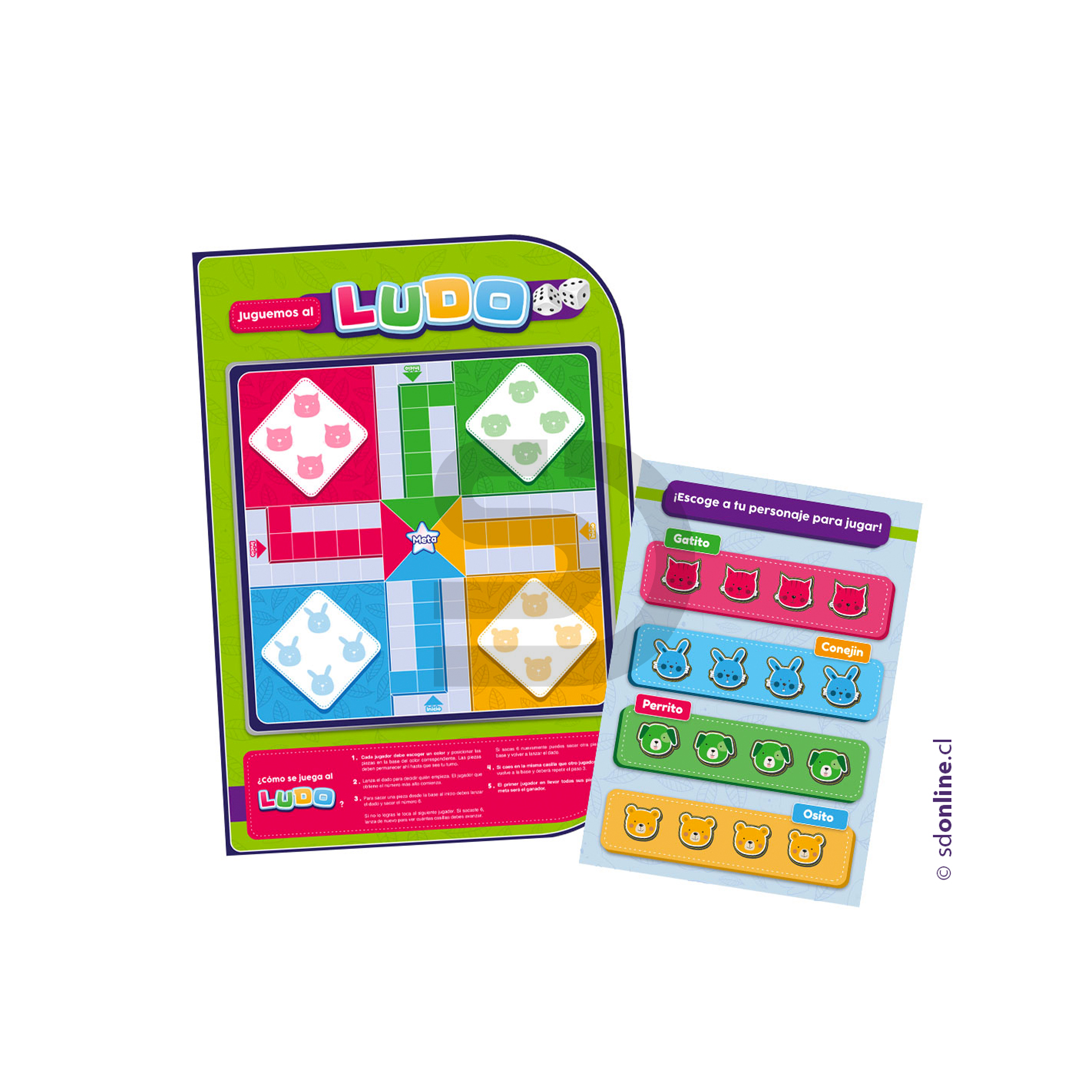 Ludo infantil magnético animales 1