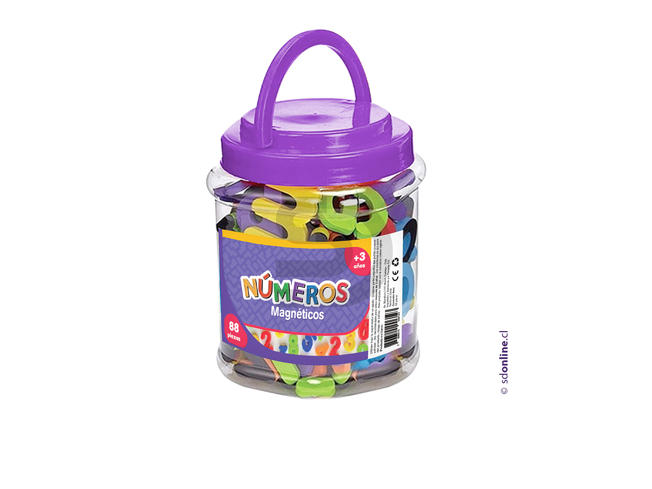 Números magnéticos jumbo 88 pzas. 1