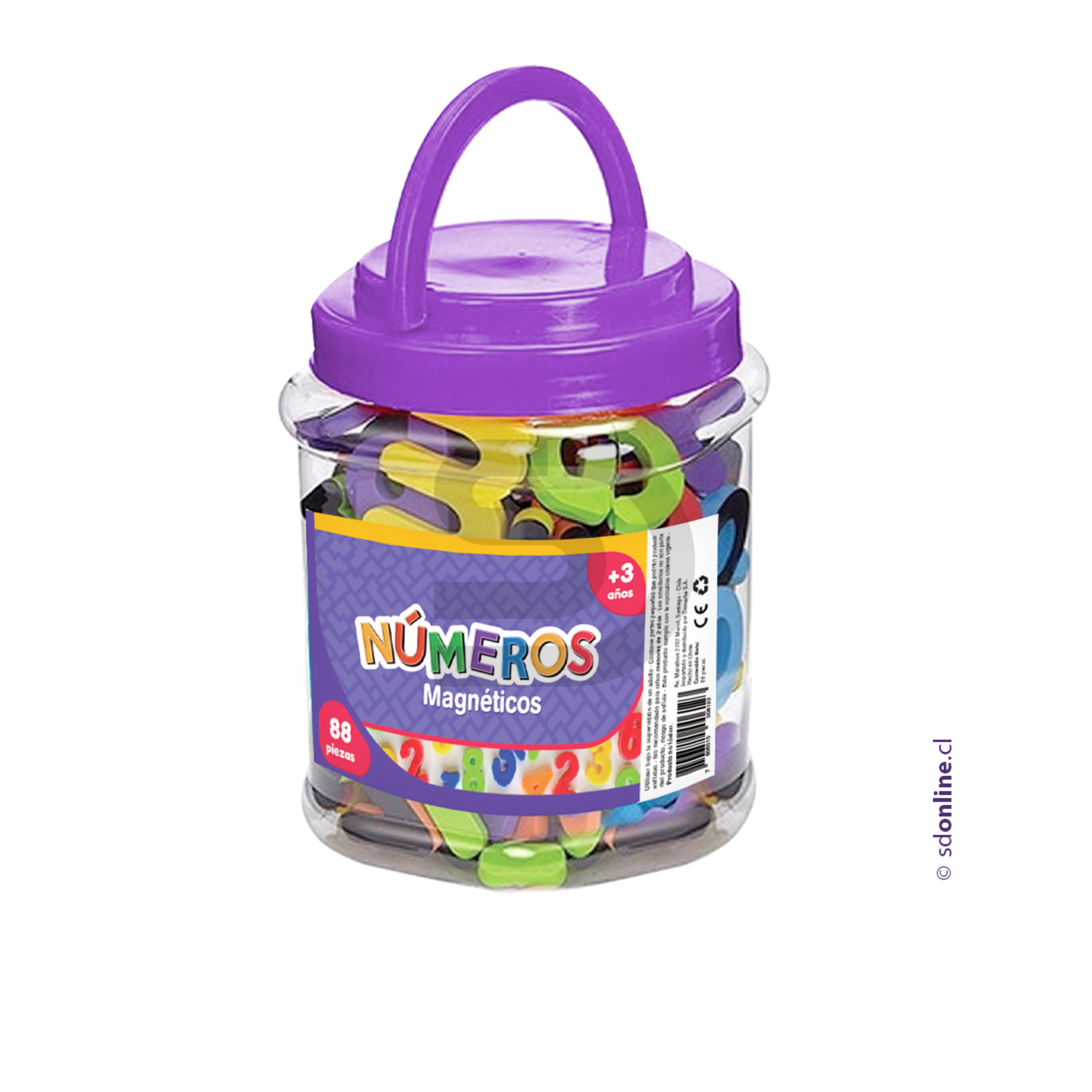 Números magnéticos jumbo 88 pzas. 1