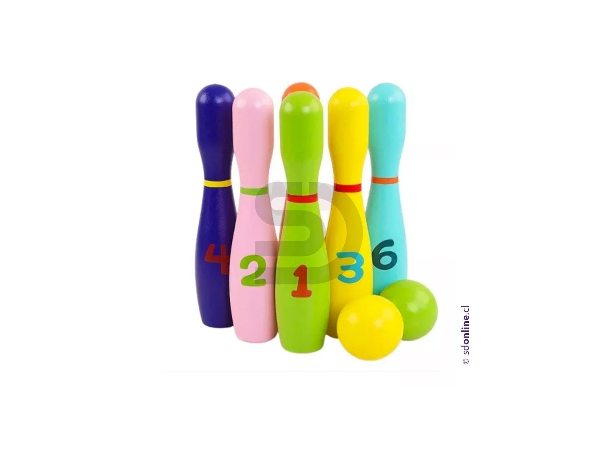 Palitroque numero de madera grande 1