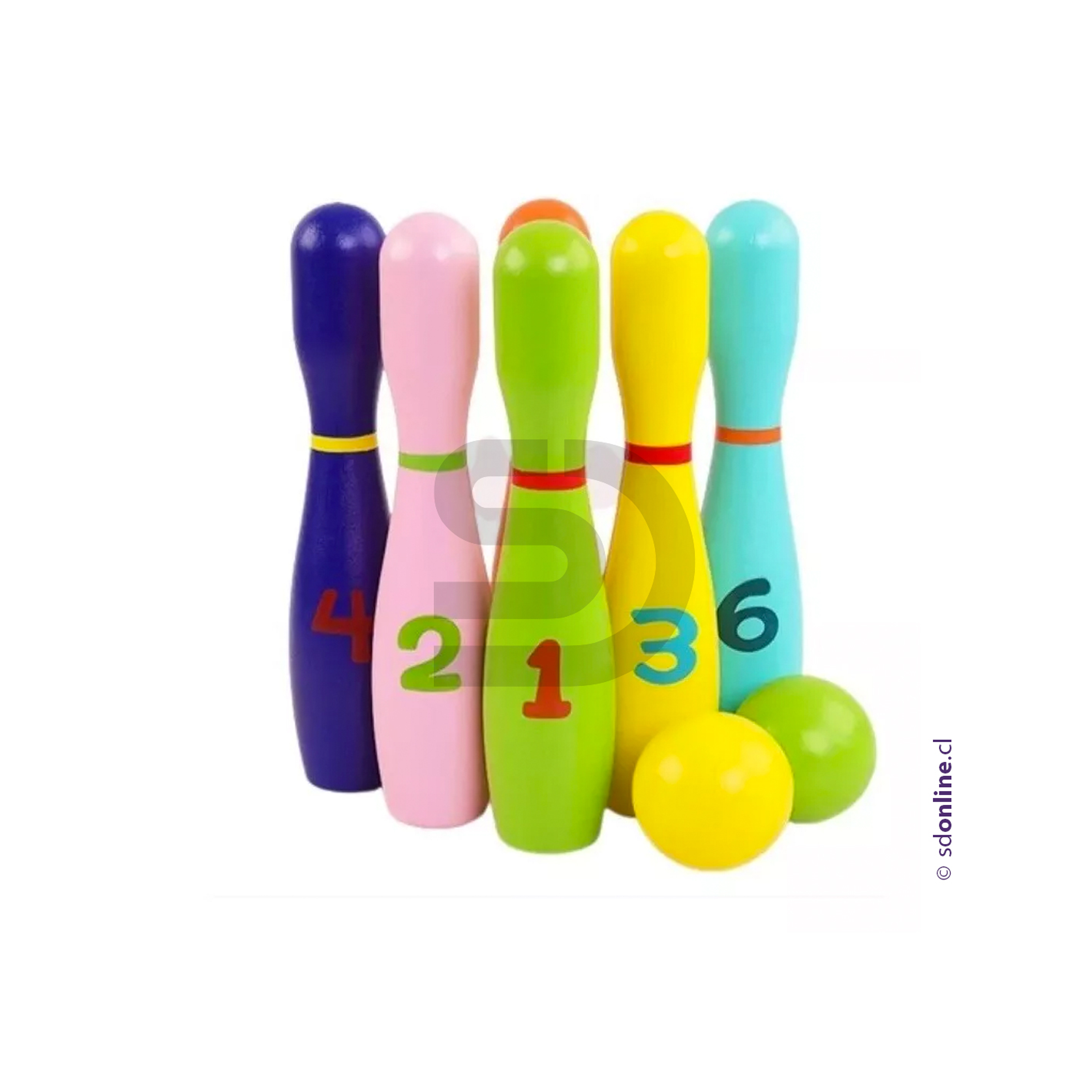 Palitroque numero de madera grande 1