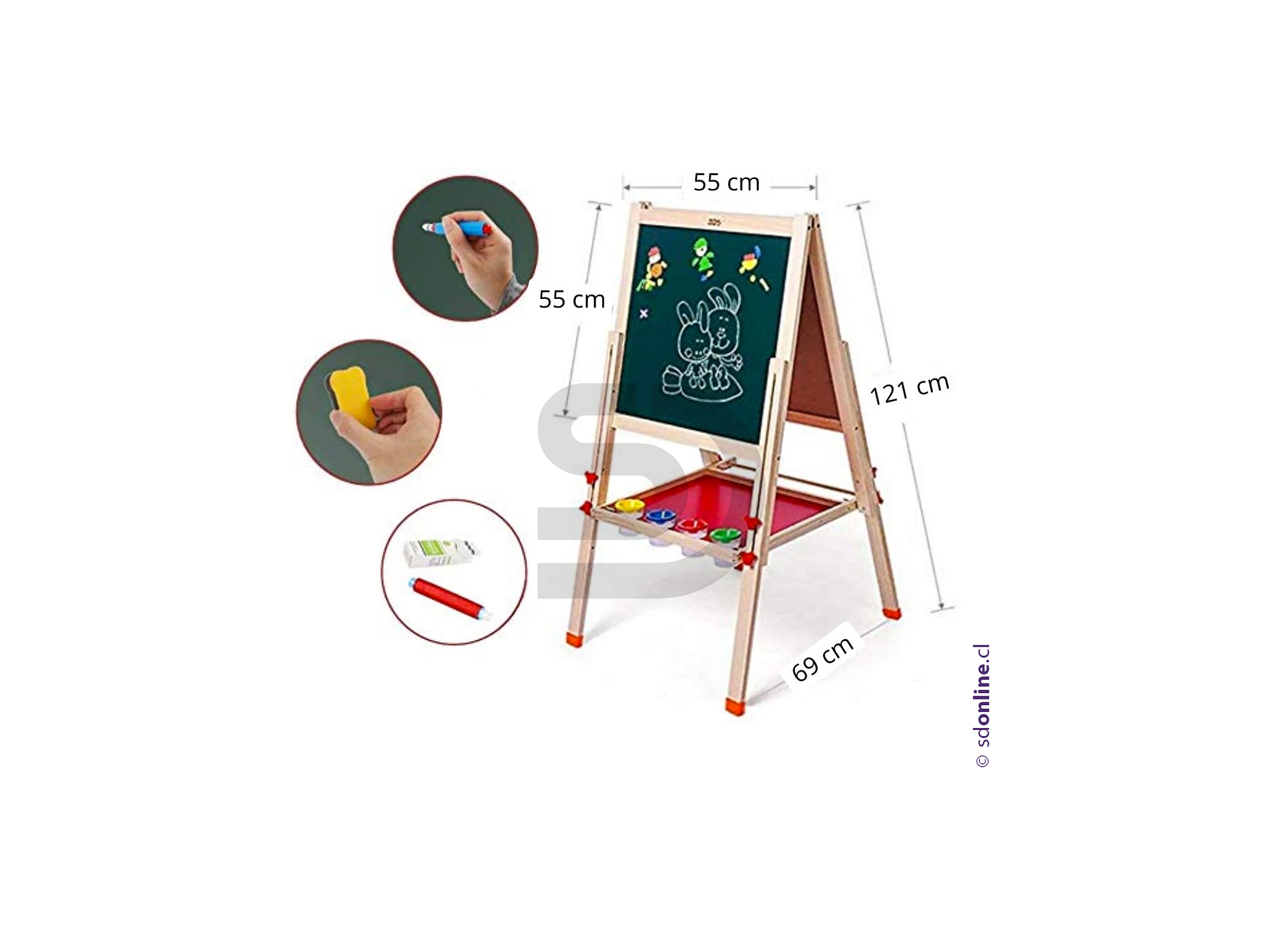 Pizarra doble con atril 1